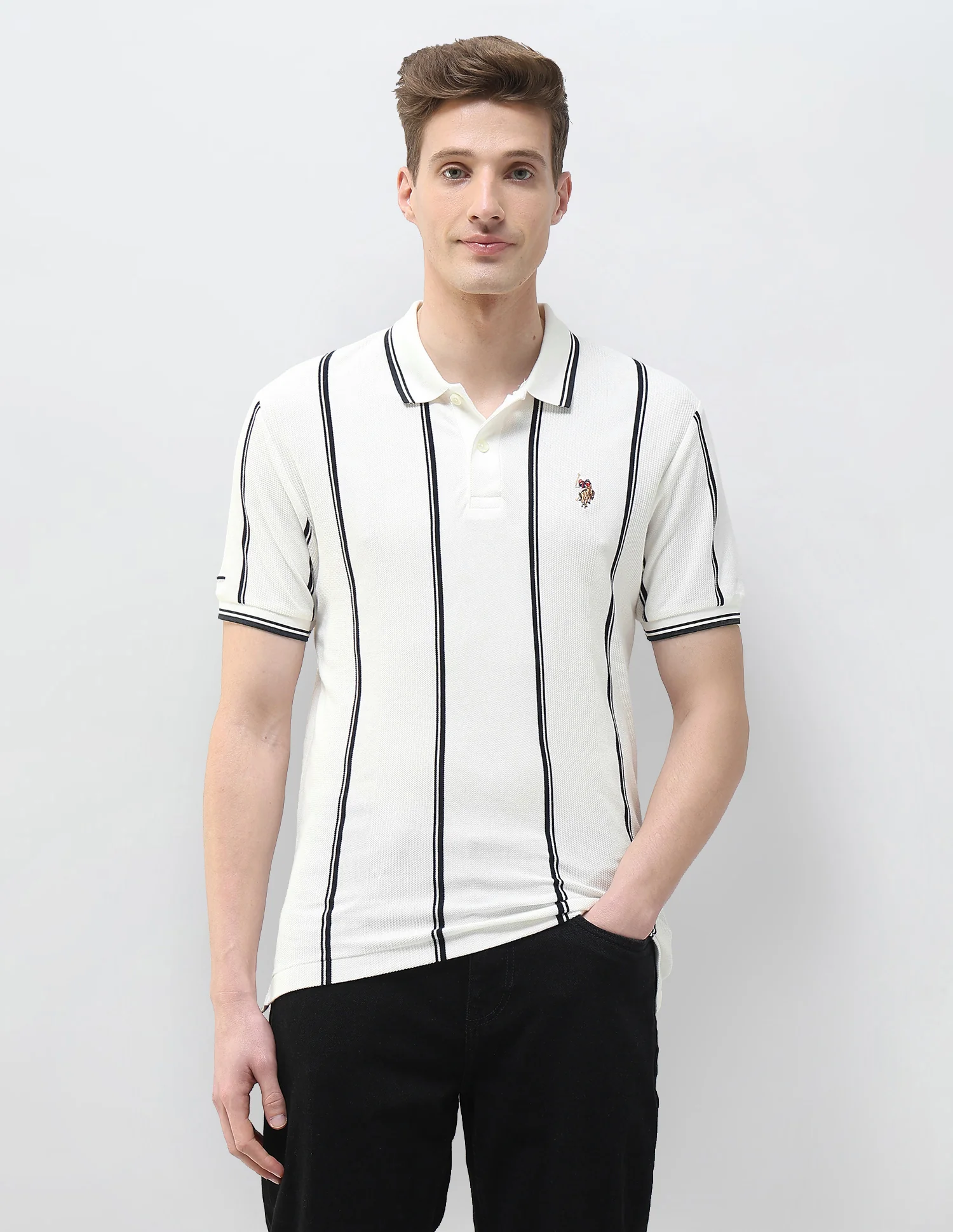 Vertical Striped Motel On The Coast Polo Shirt - Image 6