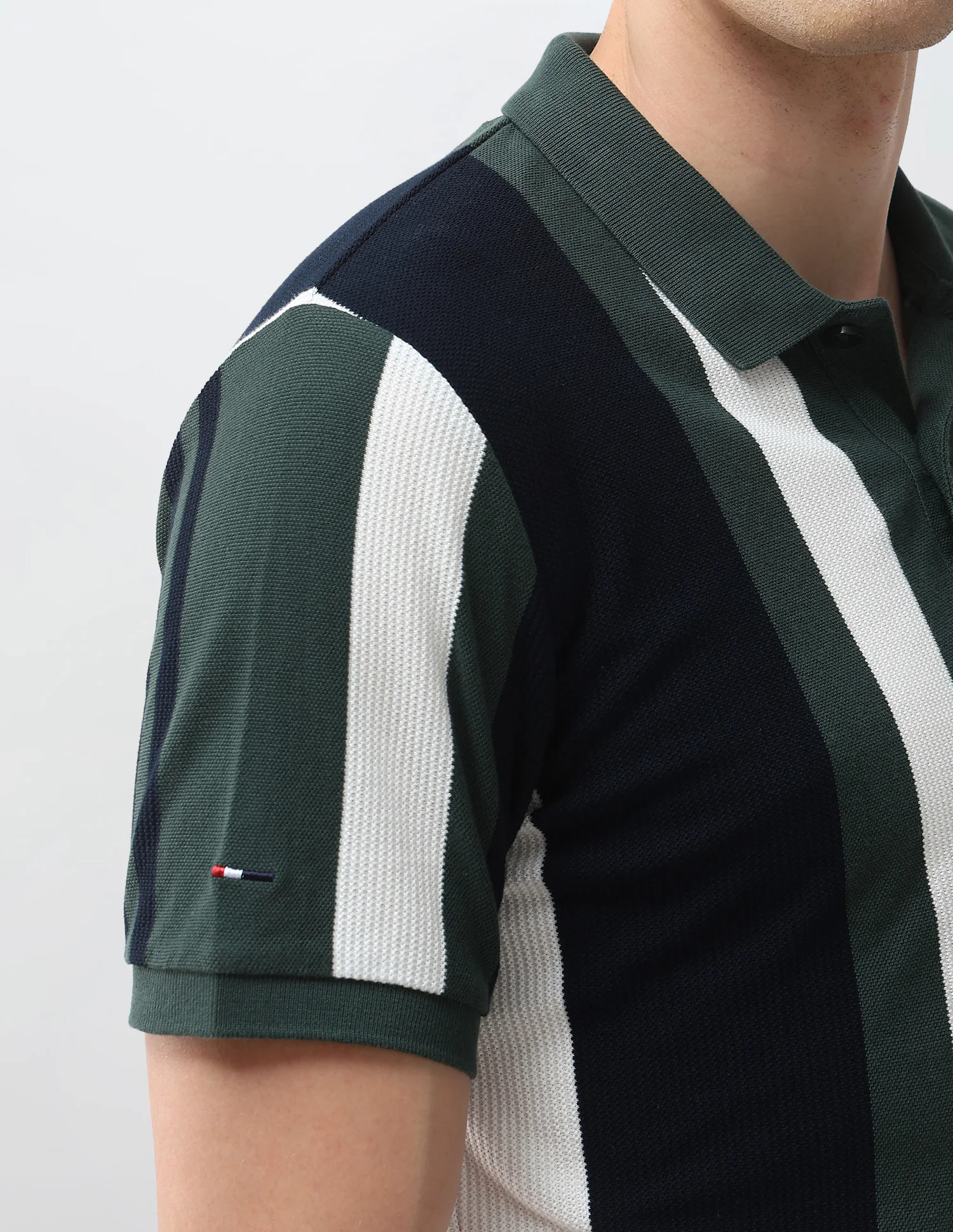 Vertical Striped Muscle Fit Polo Shirt - Image 8
