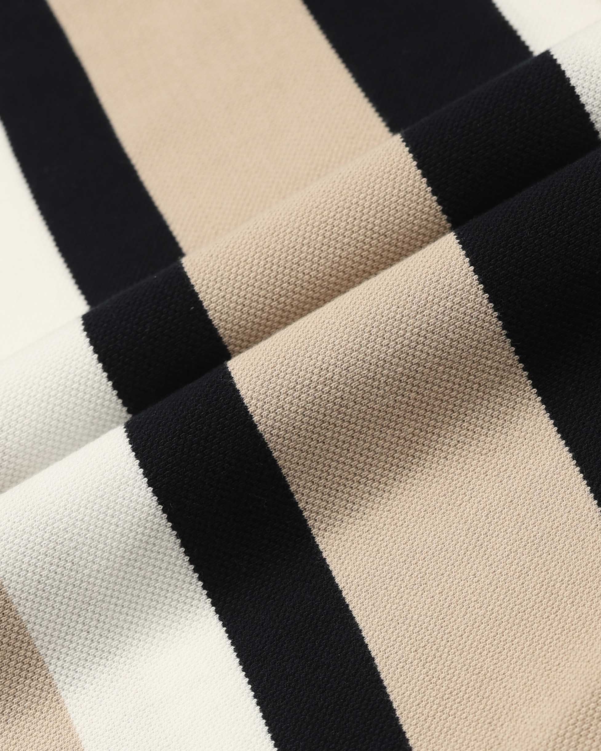 Vertical Striped Muscle Fit Polo Shirt - Image 2