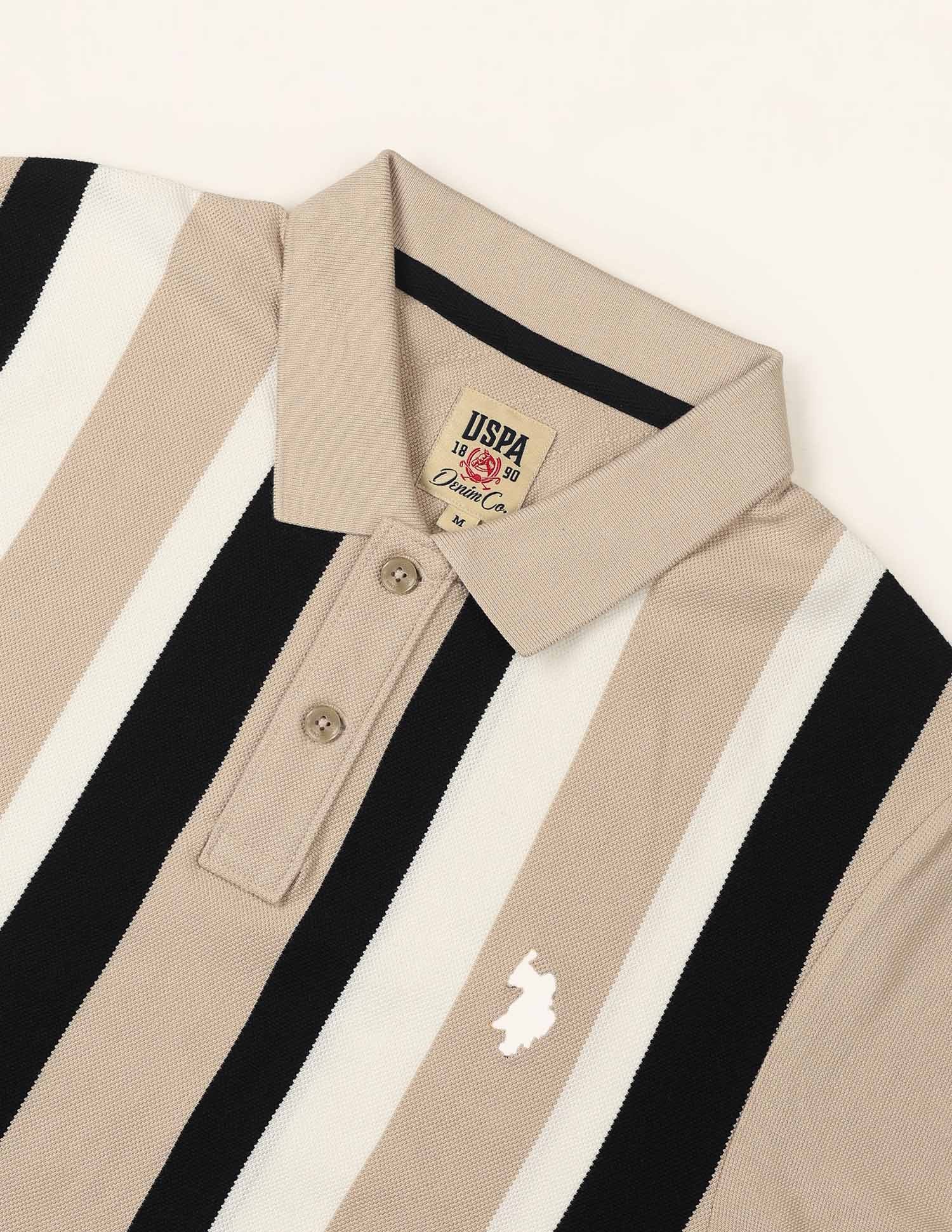 Vertical Striped Muscle Fit Polo Shirt - Image 8