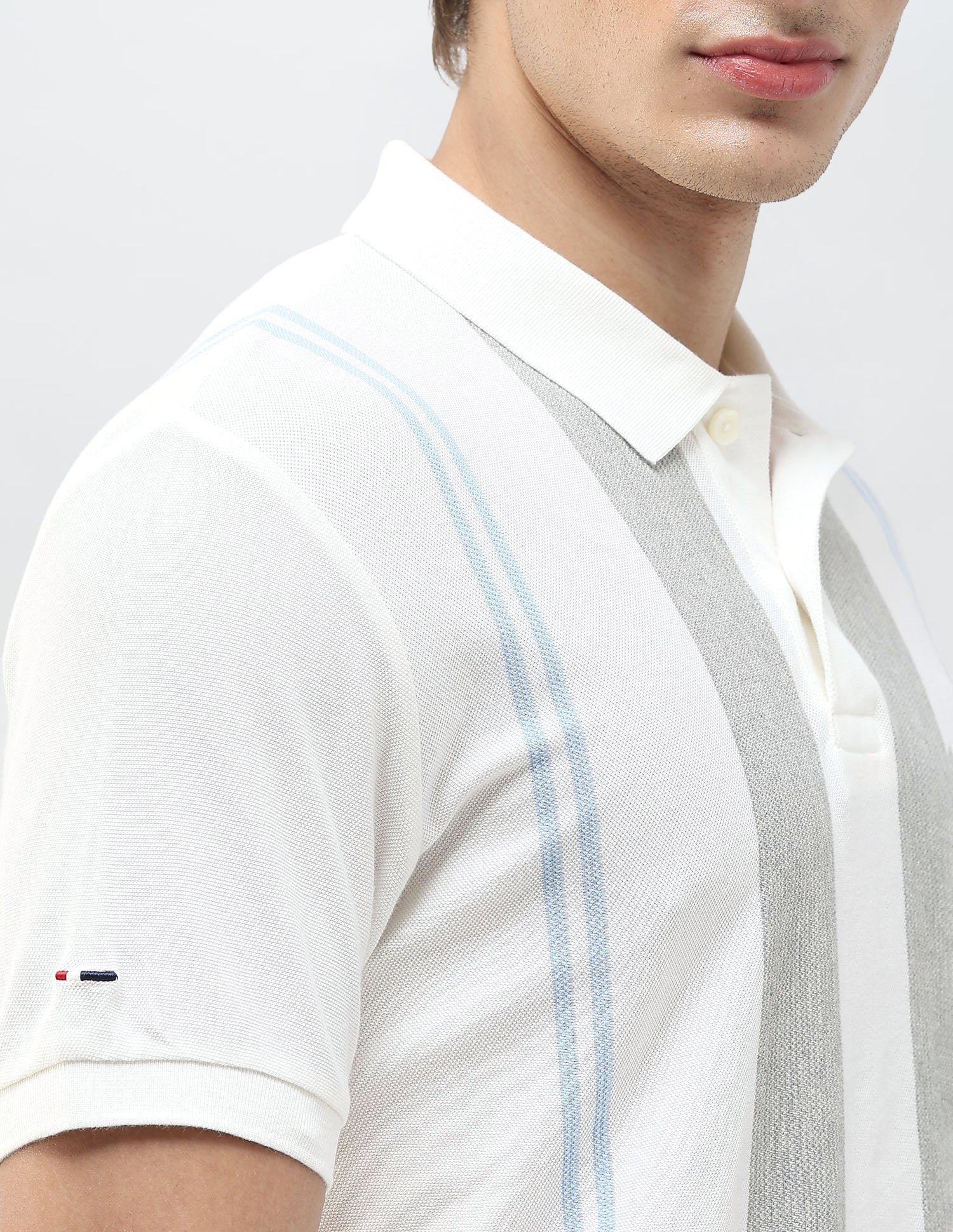 Vertical Striped Muscle Fit Polo Shirt - Image 8