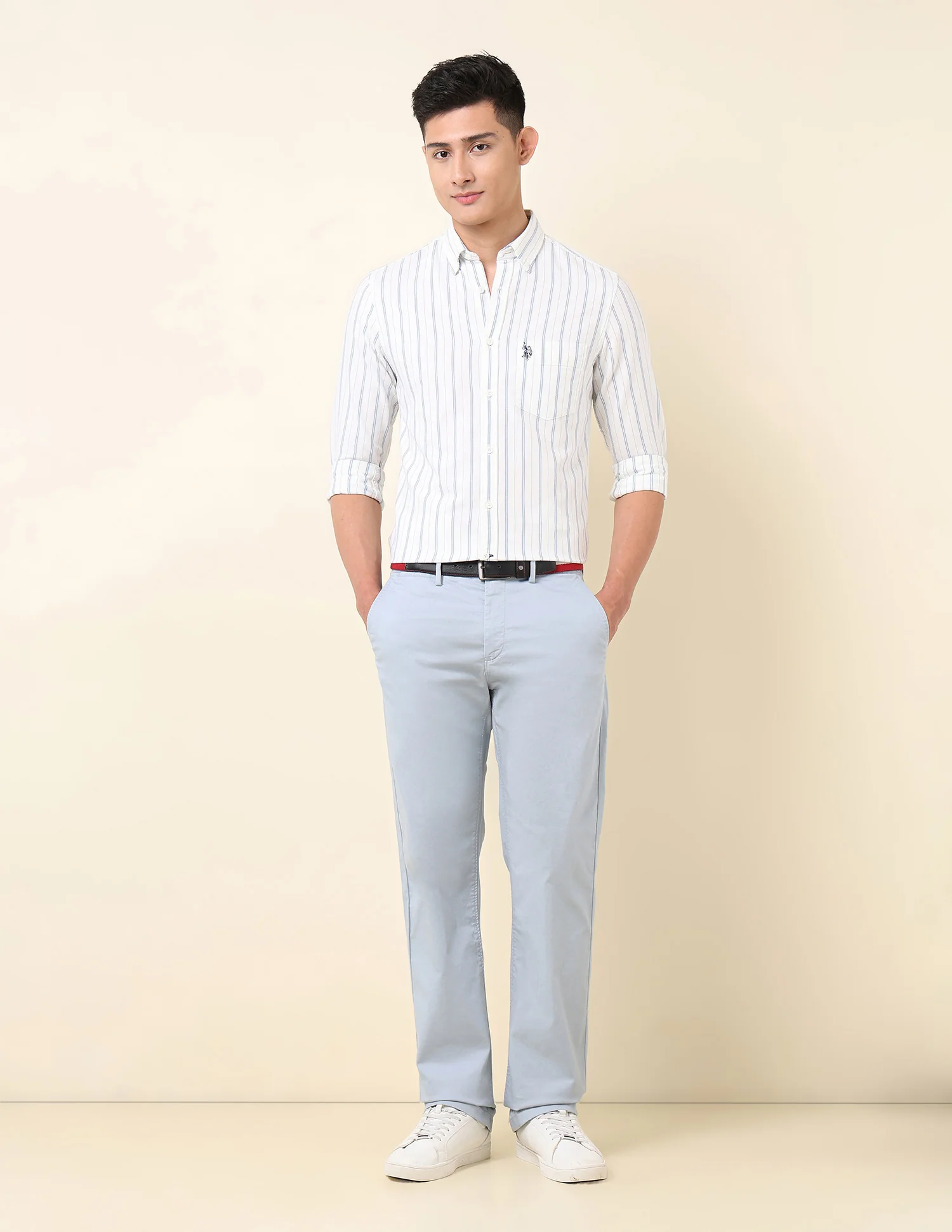 Vertical Striped Oxford Button-Down Shirt - Image 3