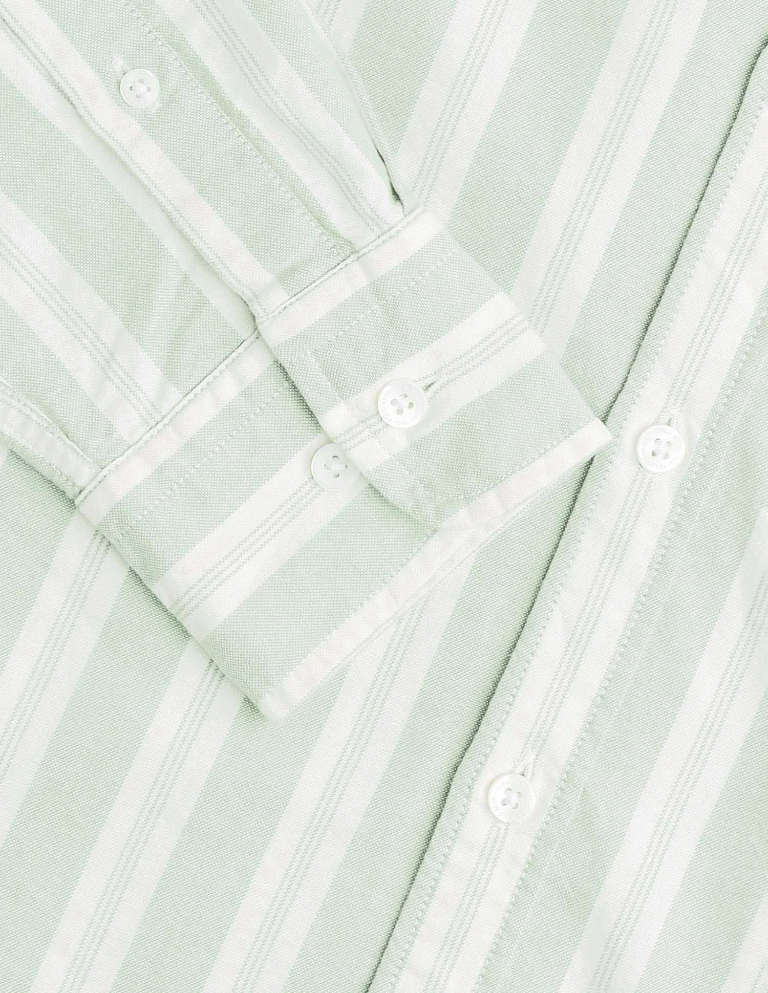 Vertical Striped Oxford Button-Down Shirt - Image 8