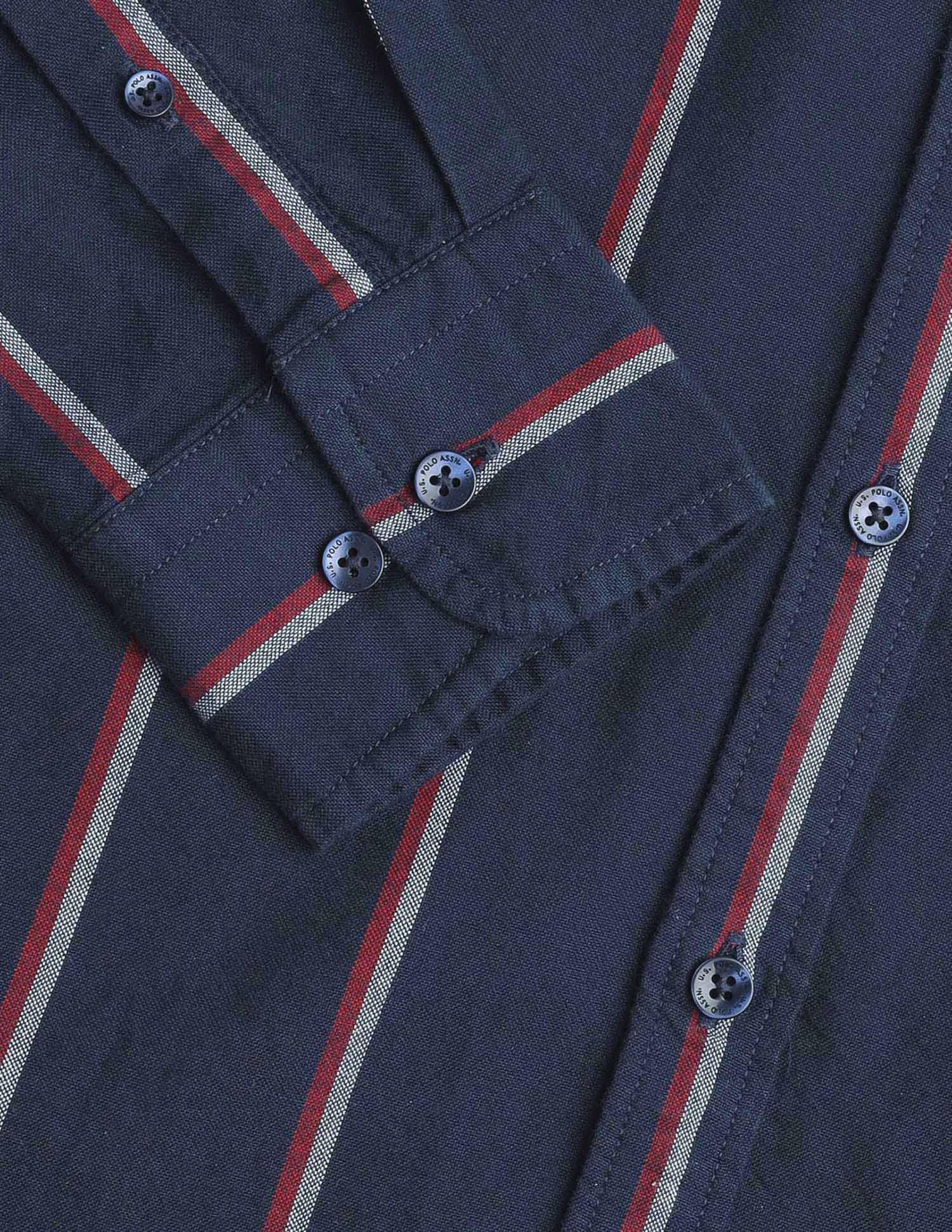 Vertical Striped Oxford Button-Down Shirt - Image 8