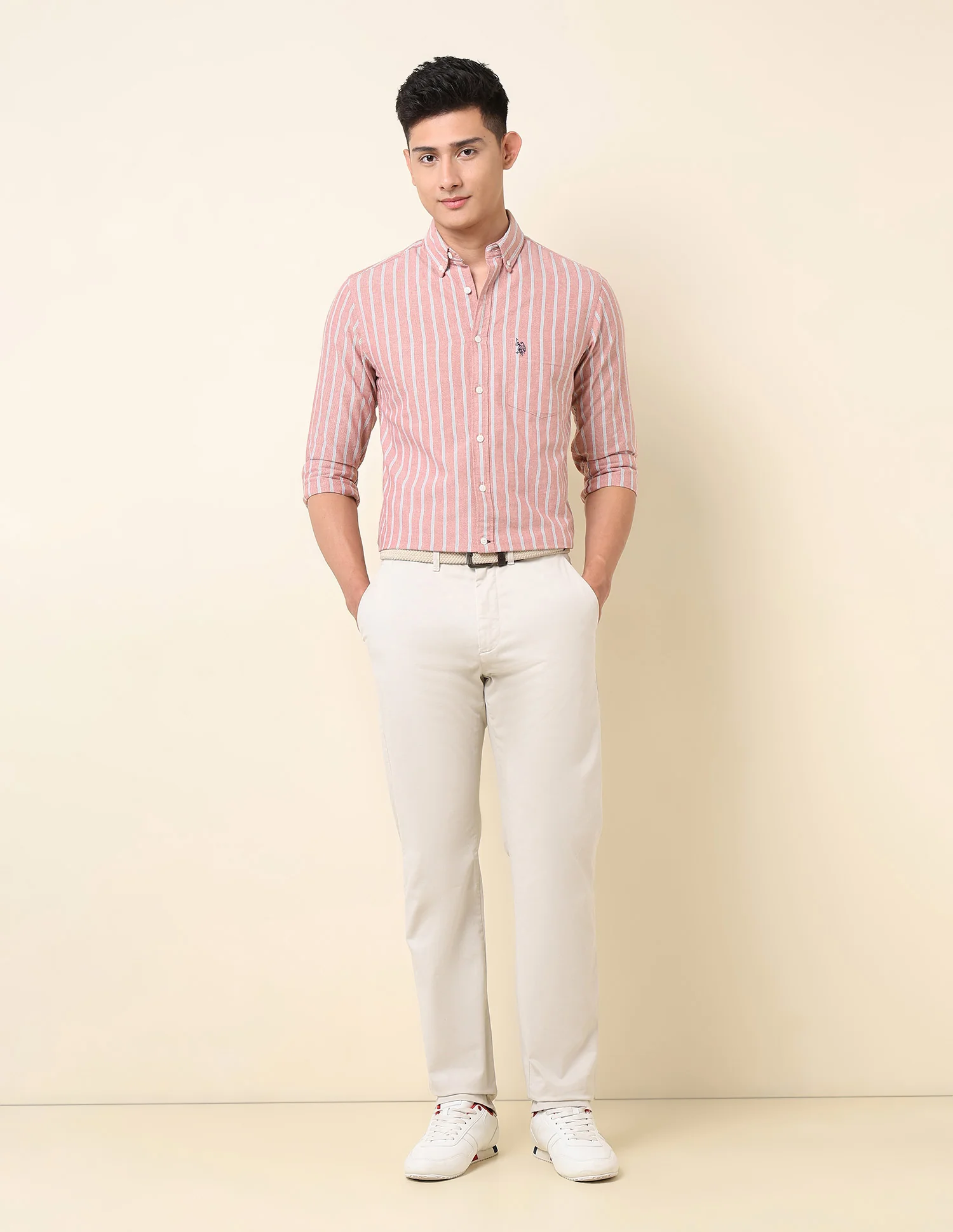 Vertical Striped Oxford Button-Down Shirt - Image 3