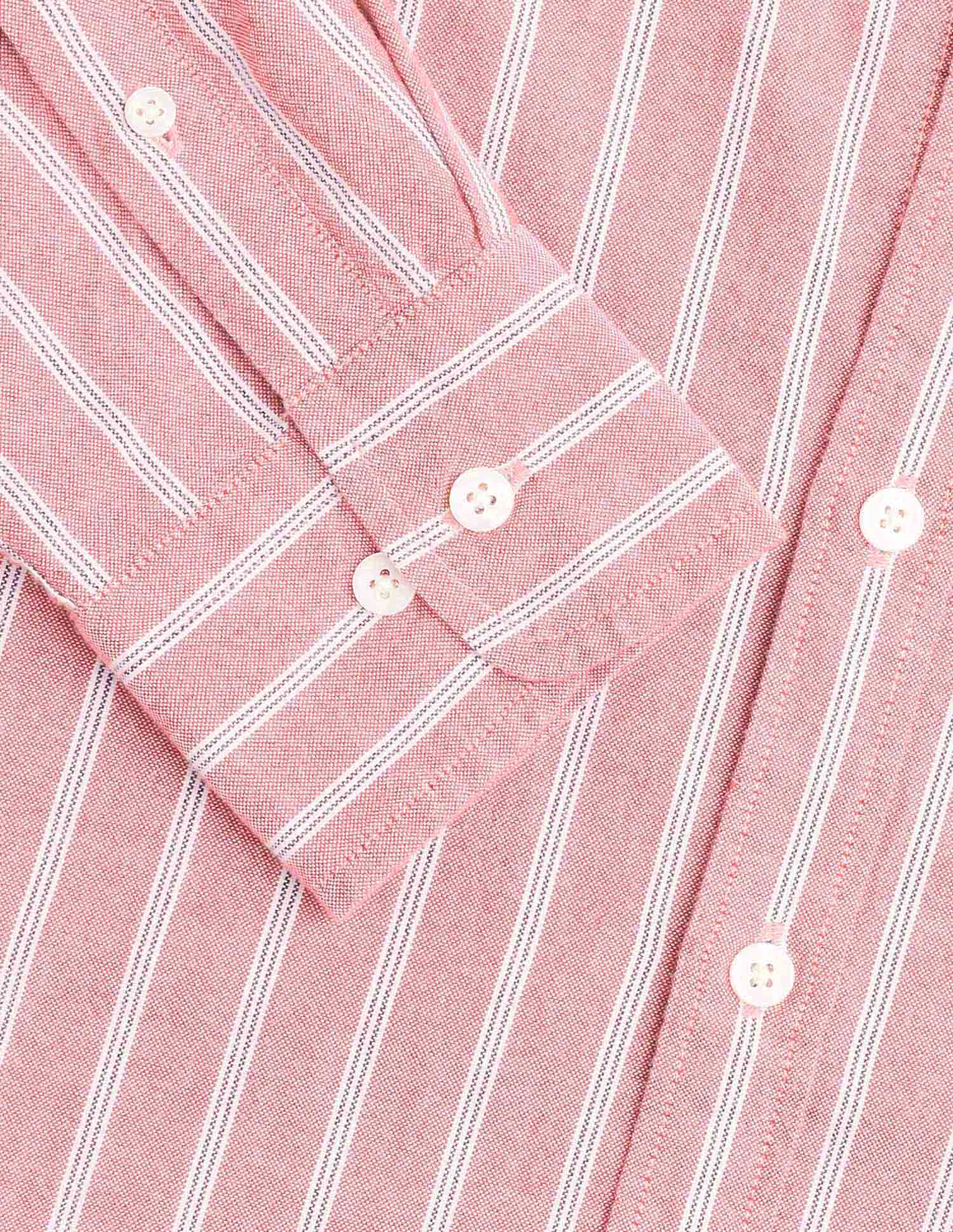 Vertical Striped Oxford Button-Down Shirt - Image 8