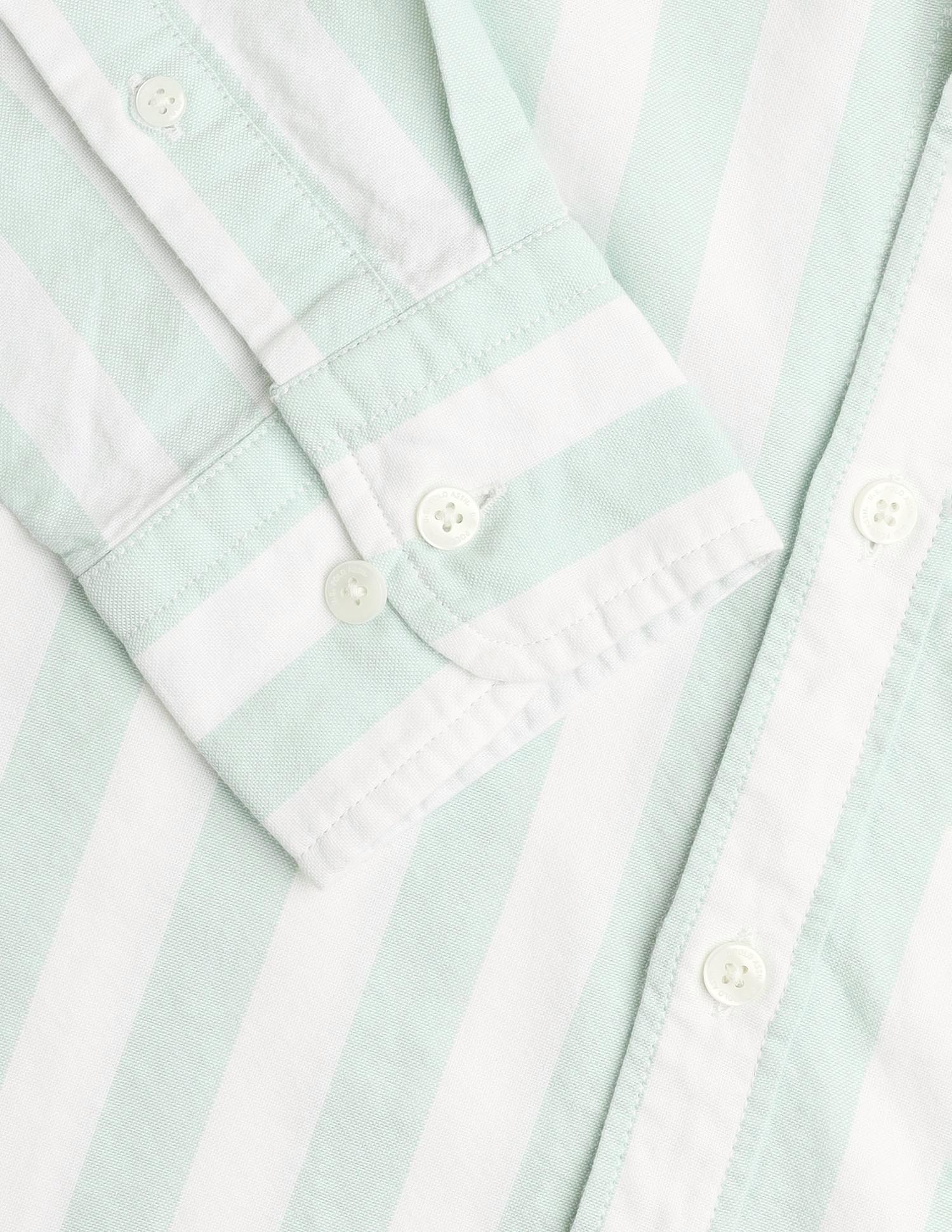 Vertical Striped Oxford Button-Down Shirt - Image 8