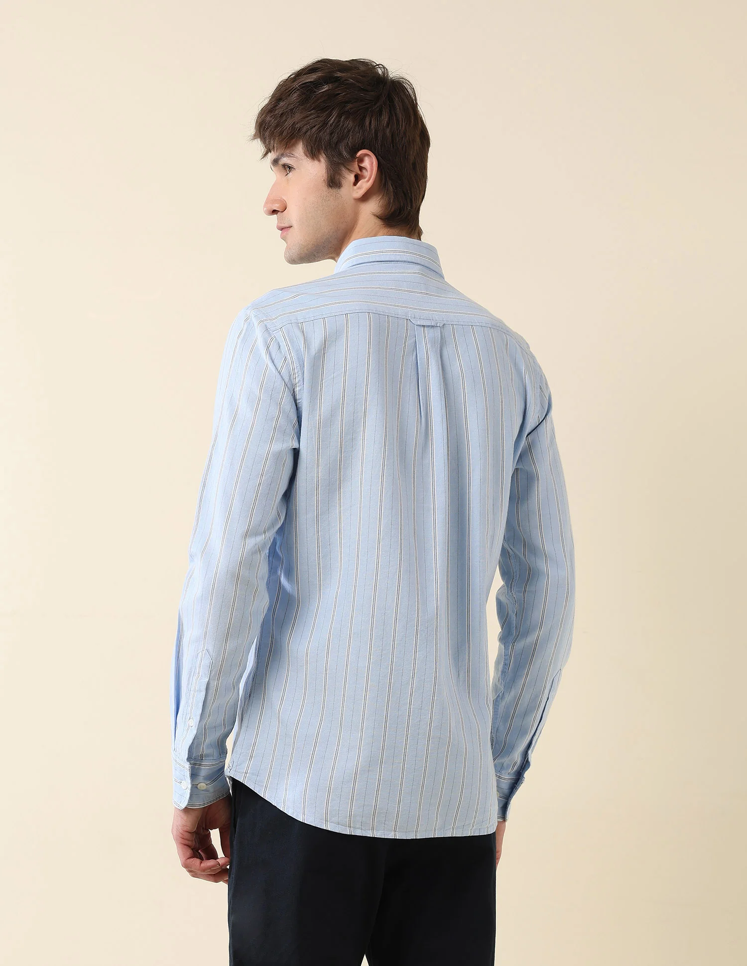 Vertical Striped Oxford Shirt - Image 5