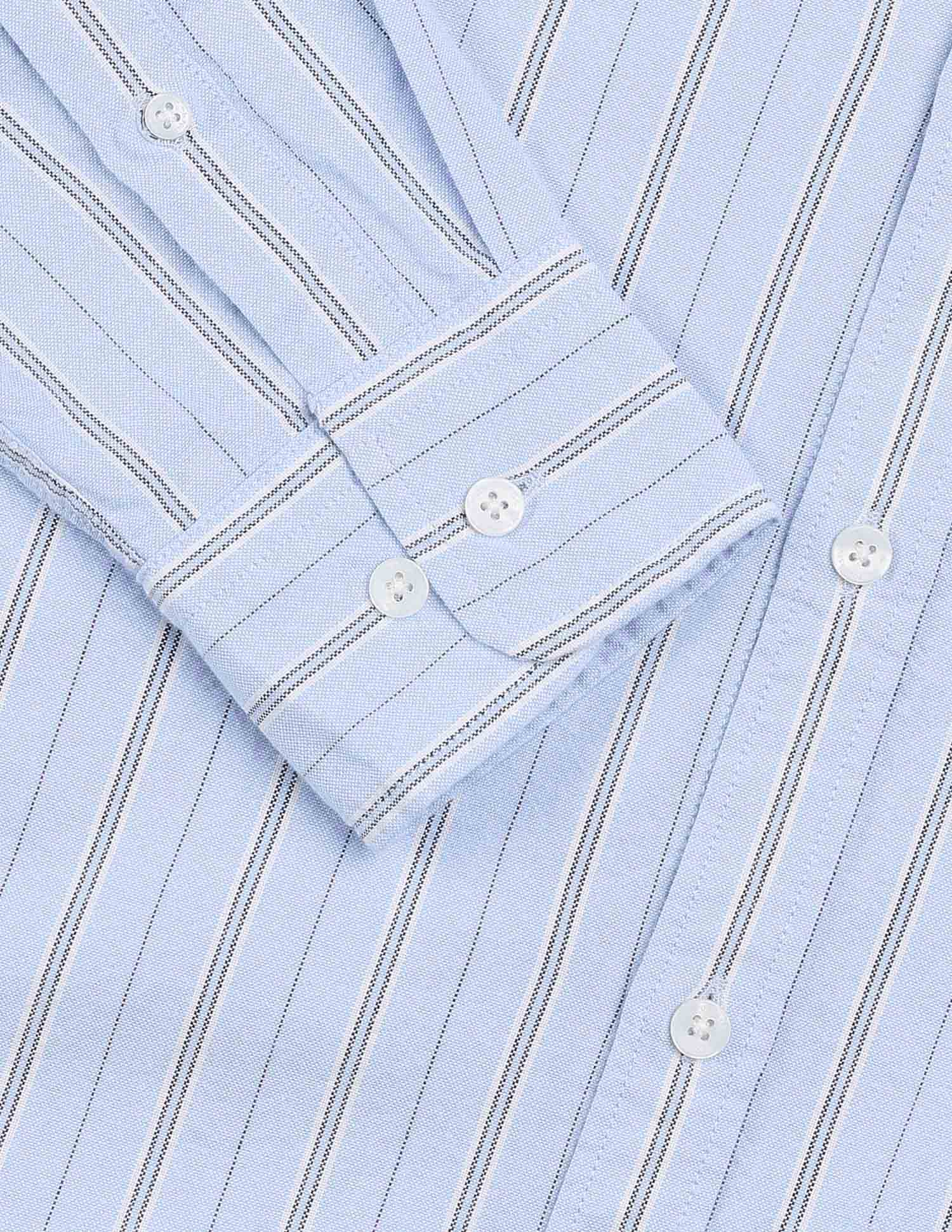 Vertical Striped Oxford Shirt - Image 8