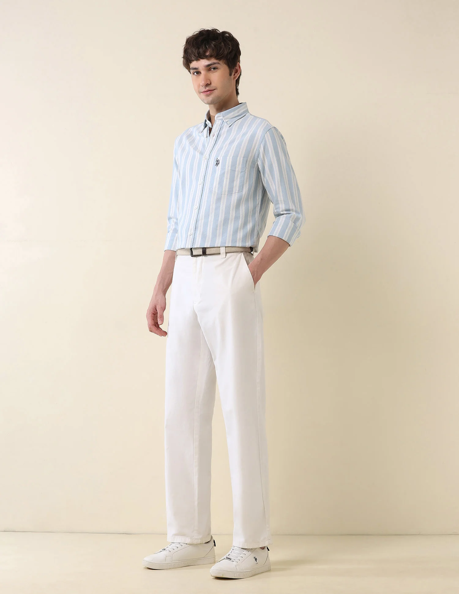 Vertical Striped Oxford Shirt - Image 3