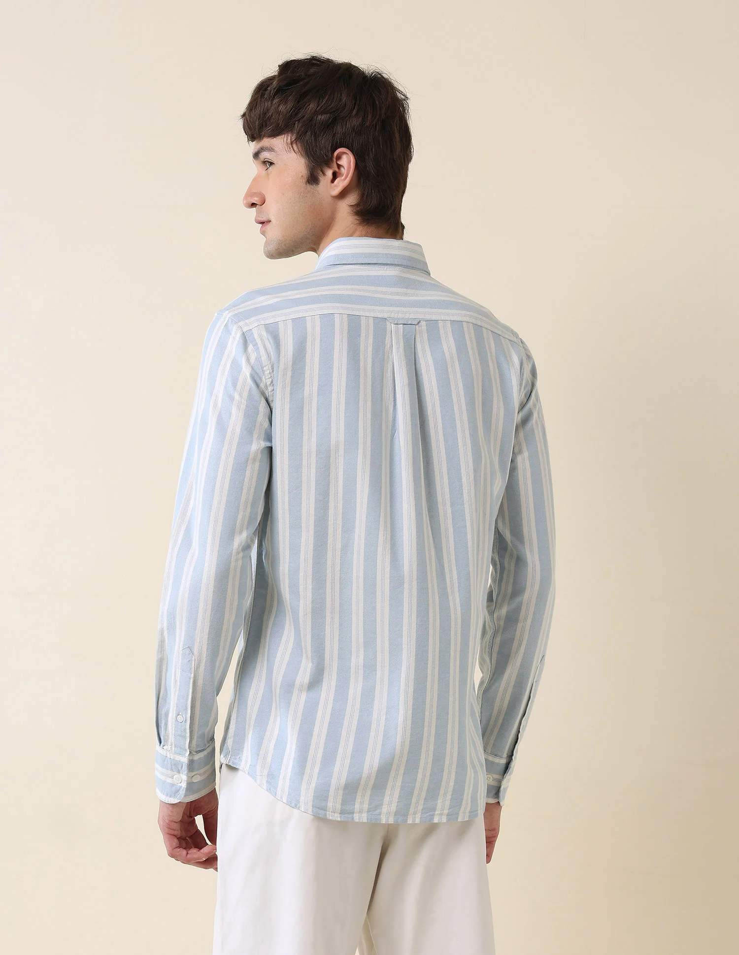 Vertical Striped Oxford Shirt - Image 5