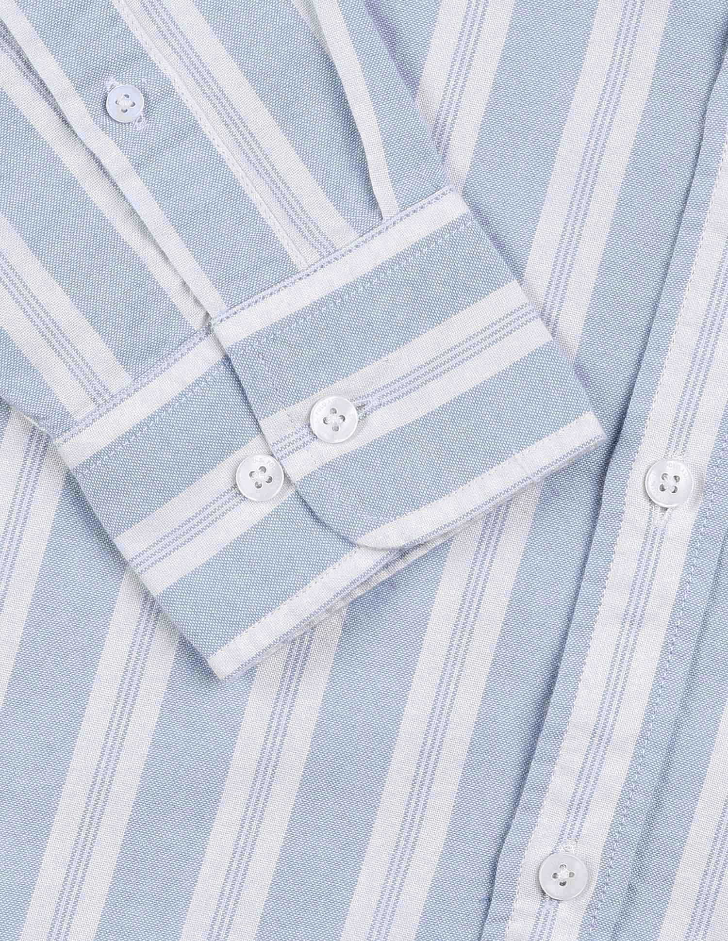 Vertical Striped Oxford Shirt - Image 8