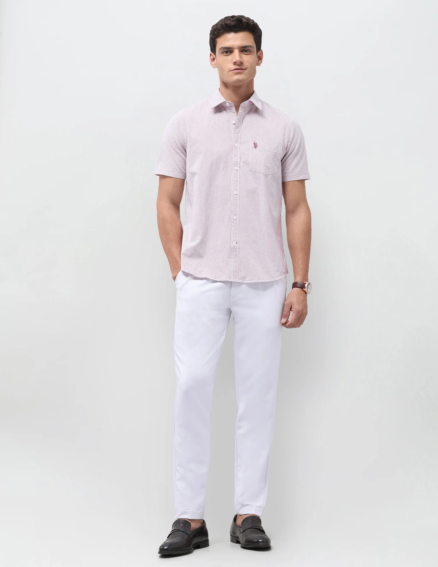 Vertical Striped Oxford Shirt - Image 3