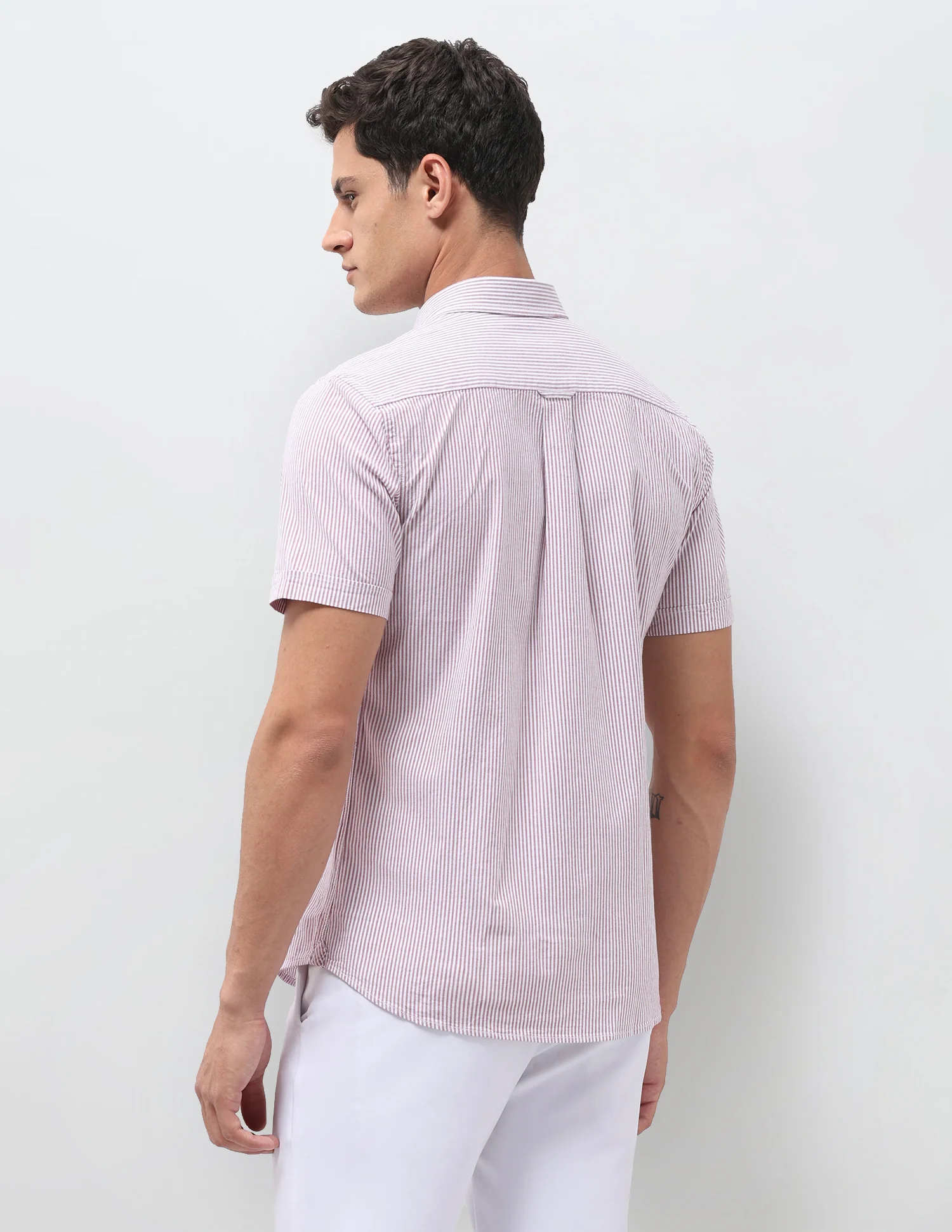 Vertical Striped Oxford Shirt - Image 5