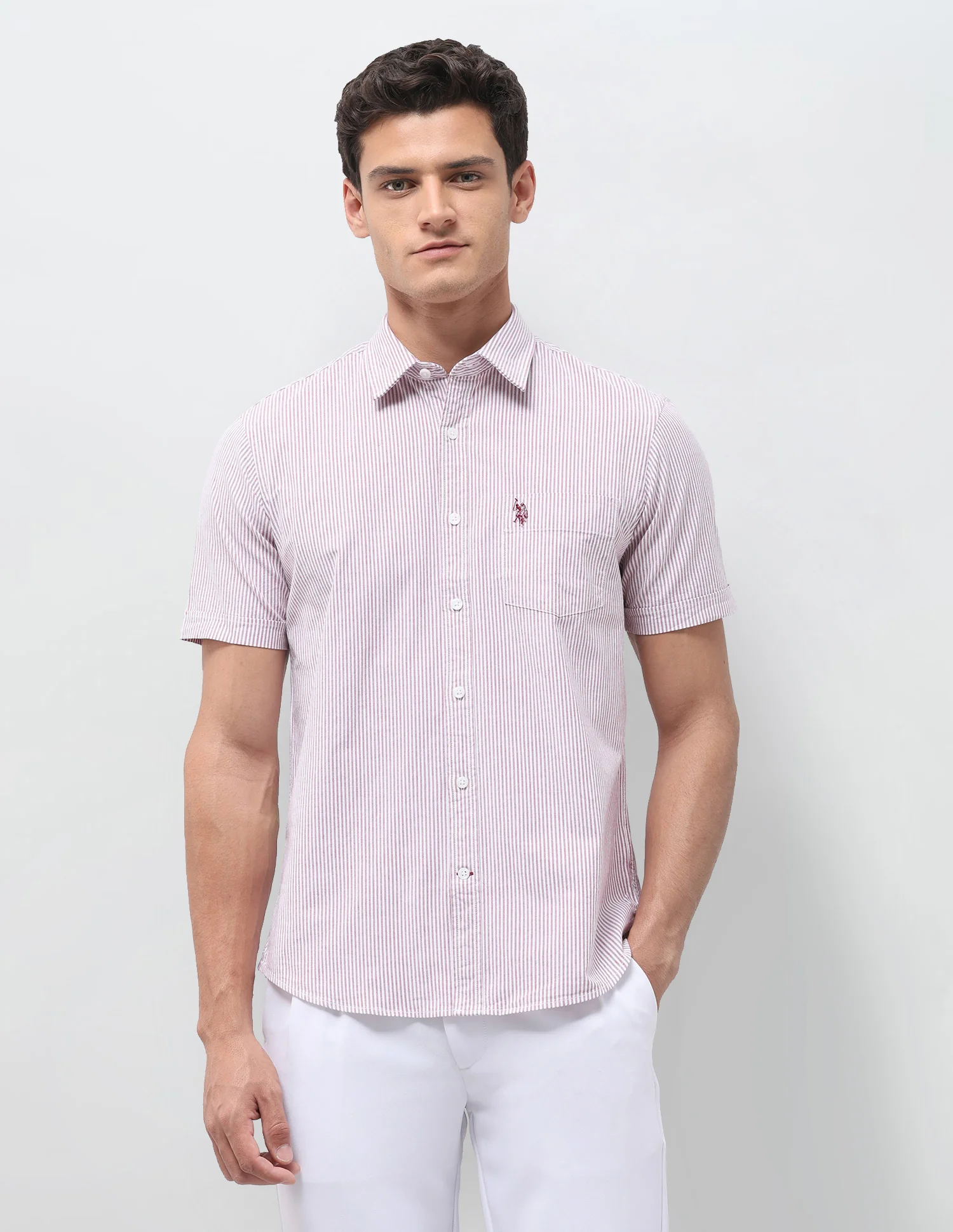 Vertical Striped Oxford Shirt - Image 6