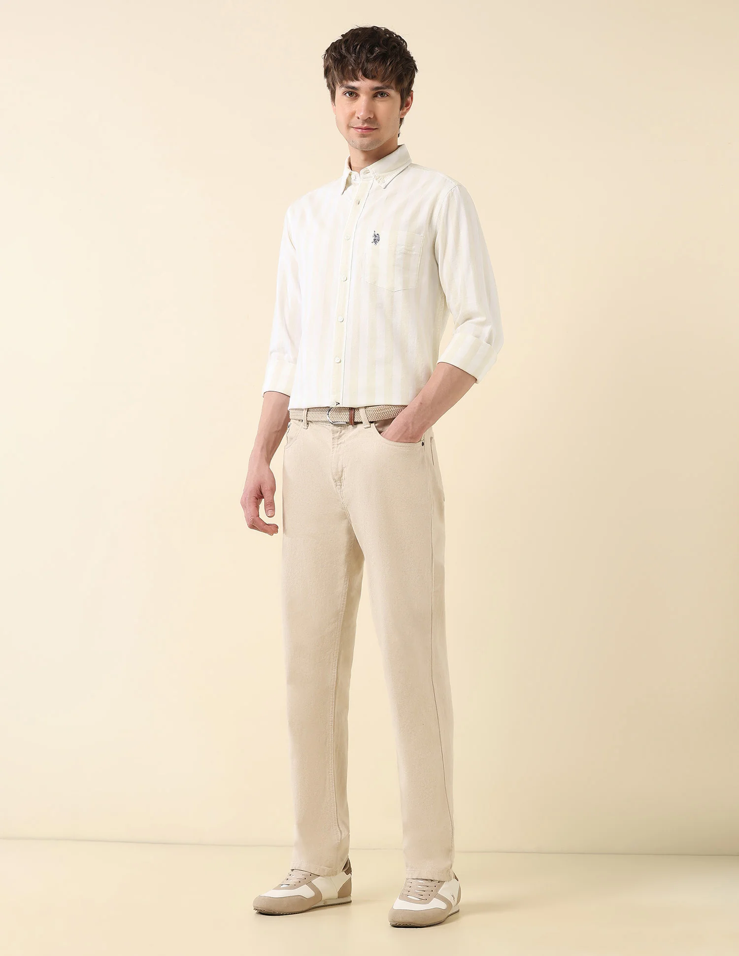 Vertical Striped Oxford Shirt - Image 3