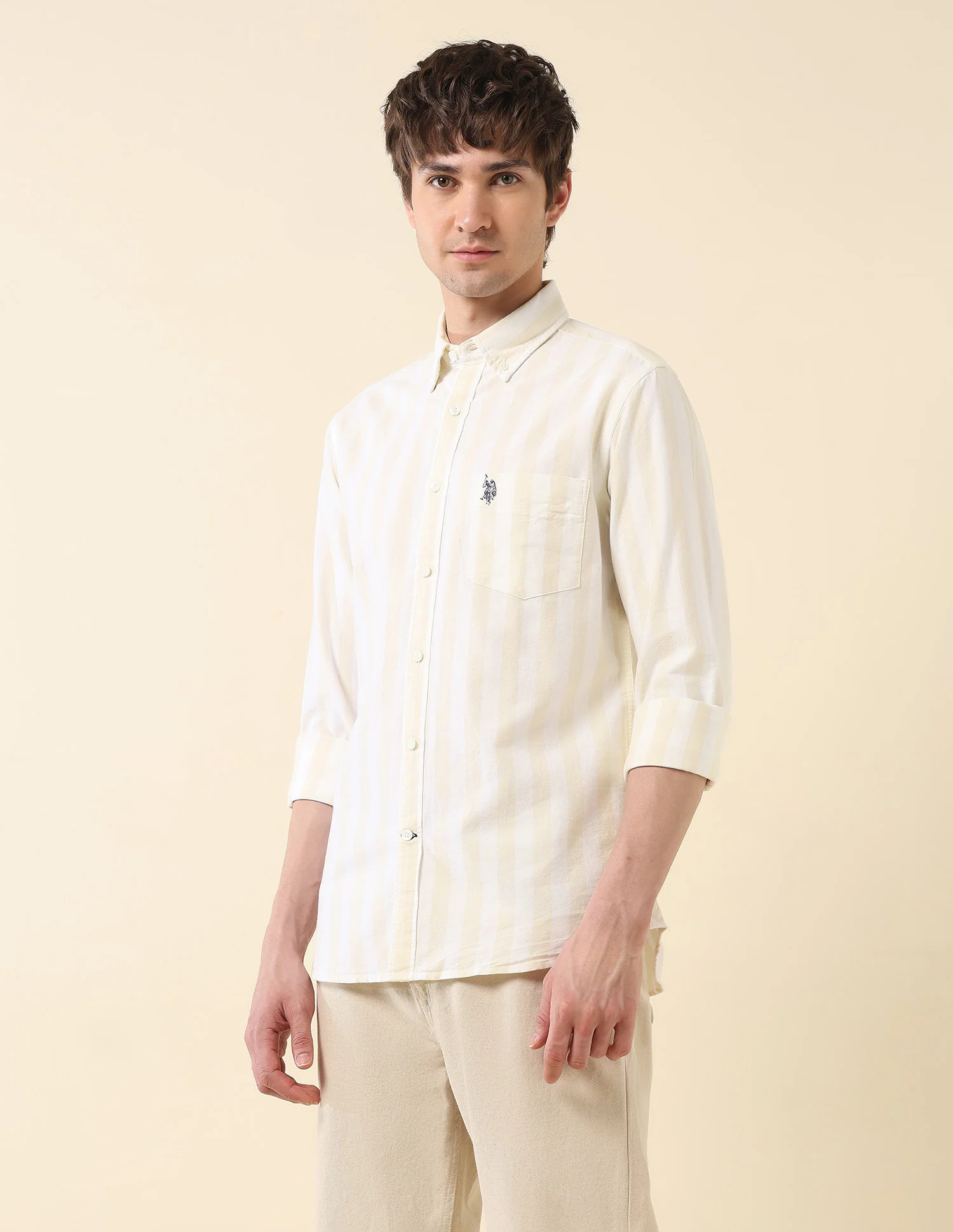 Vertical Striped Oxford Shirt - Image 4