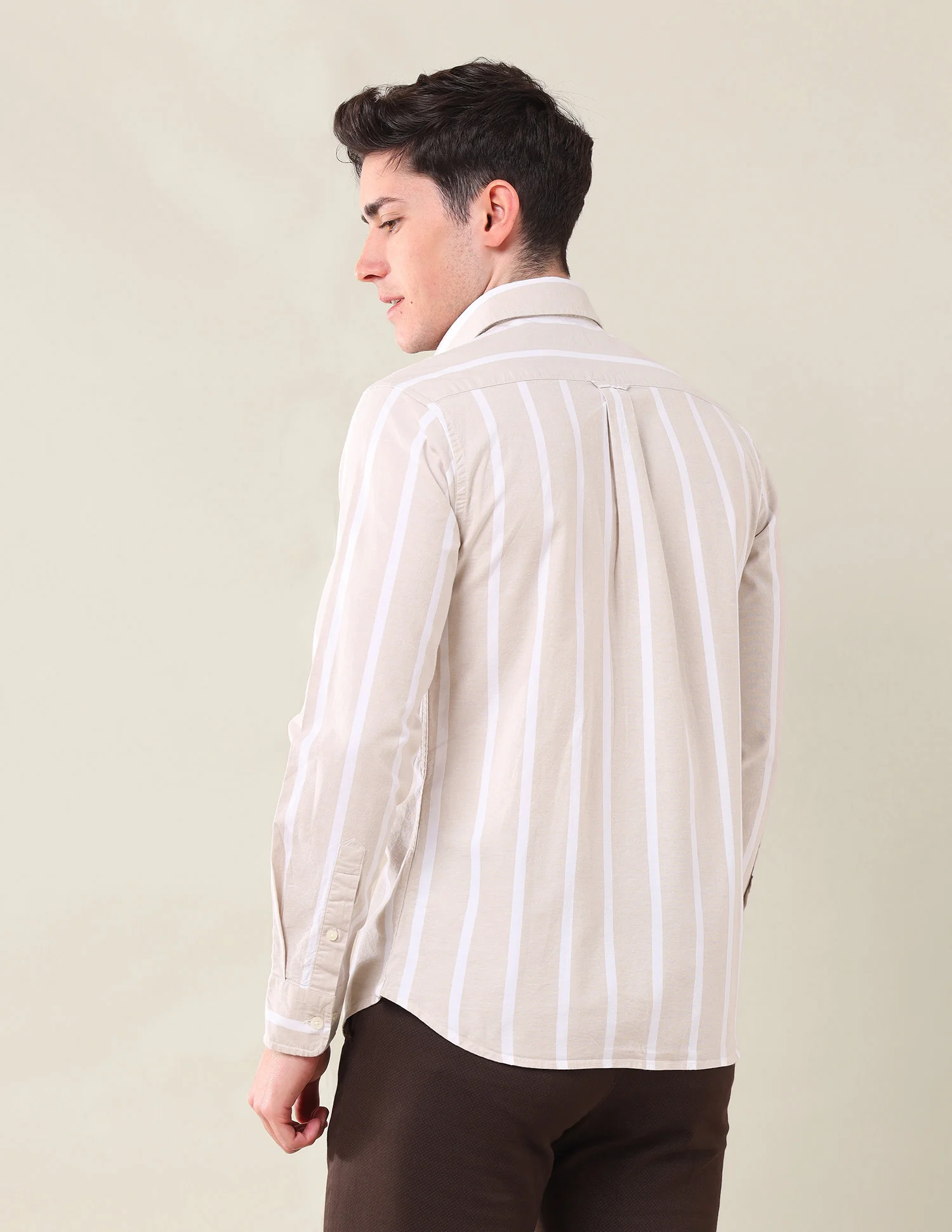 Vertical Striped Oxford Shirt - Image 5