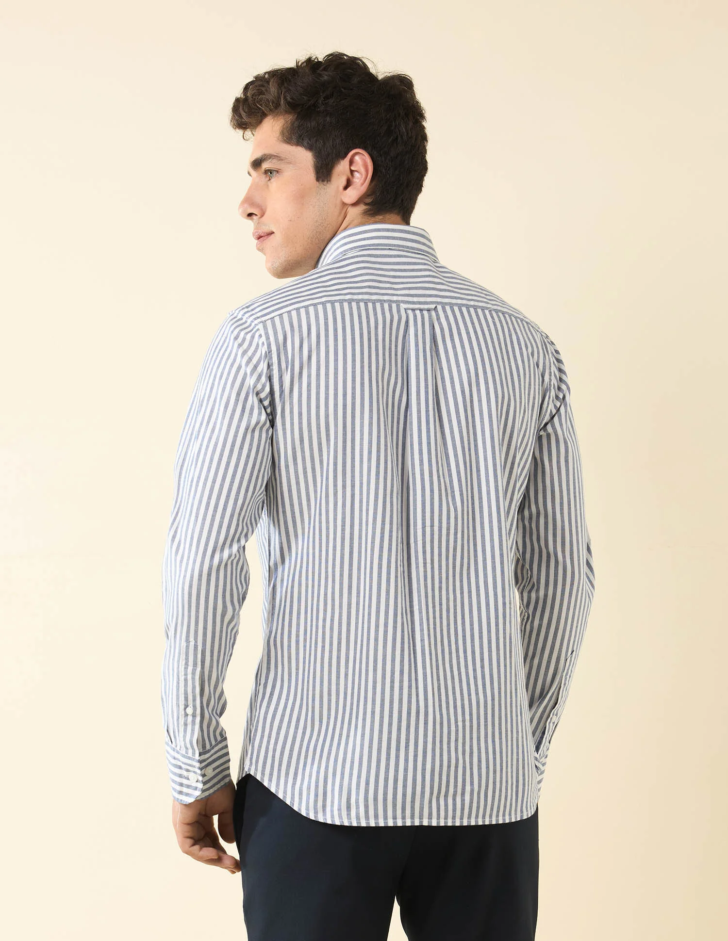 Vertical Striped Oxford Shirt - Image 5