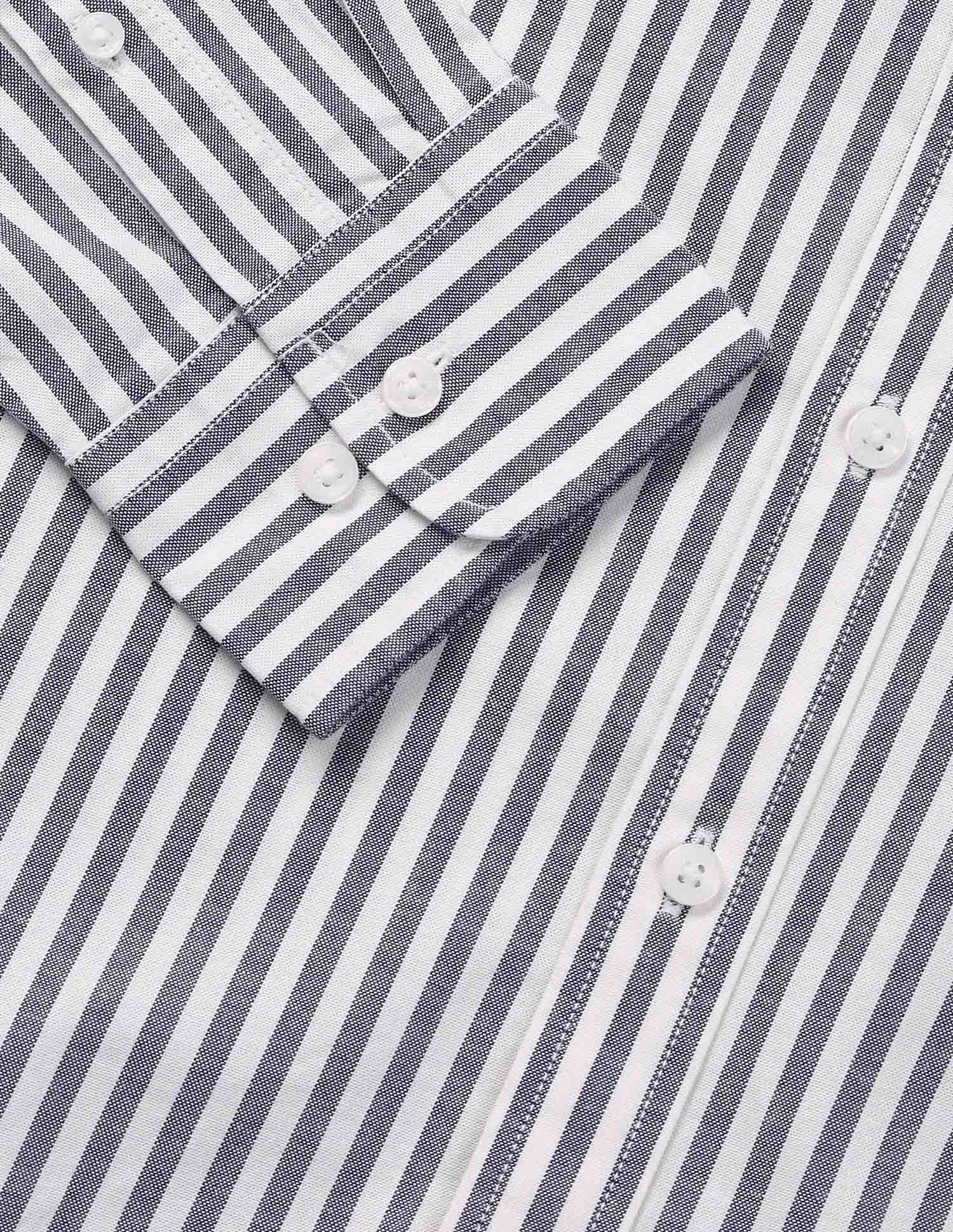 Vertical Striped Oxford Shirt - Image 8