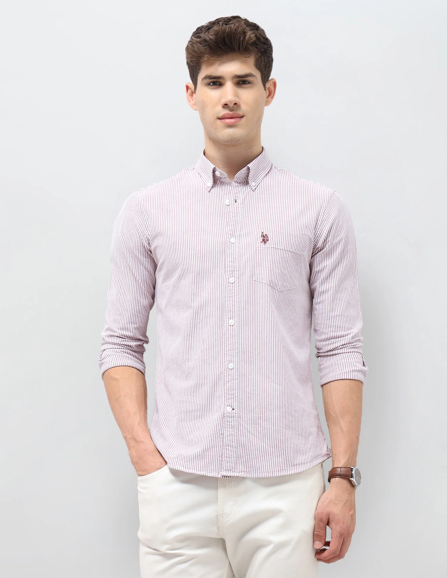 Vertical Striped Oxford Shirt