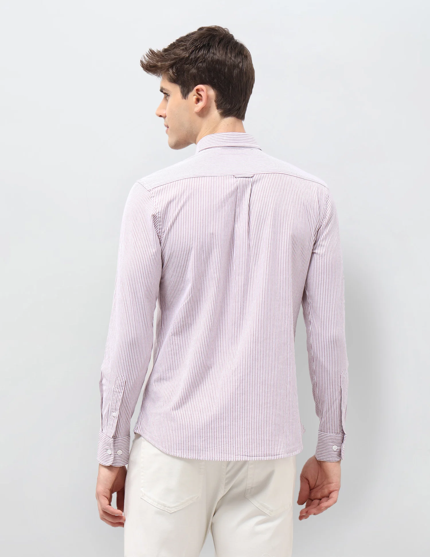 Vertical Striped Oxford Shirt - Image 5