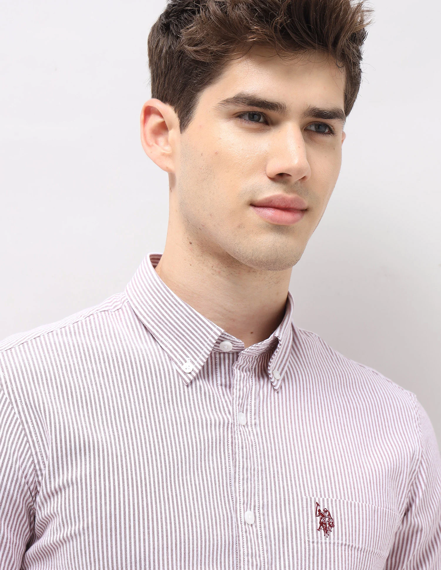 Vertical Striped Oxford Shirt - Image 7