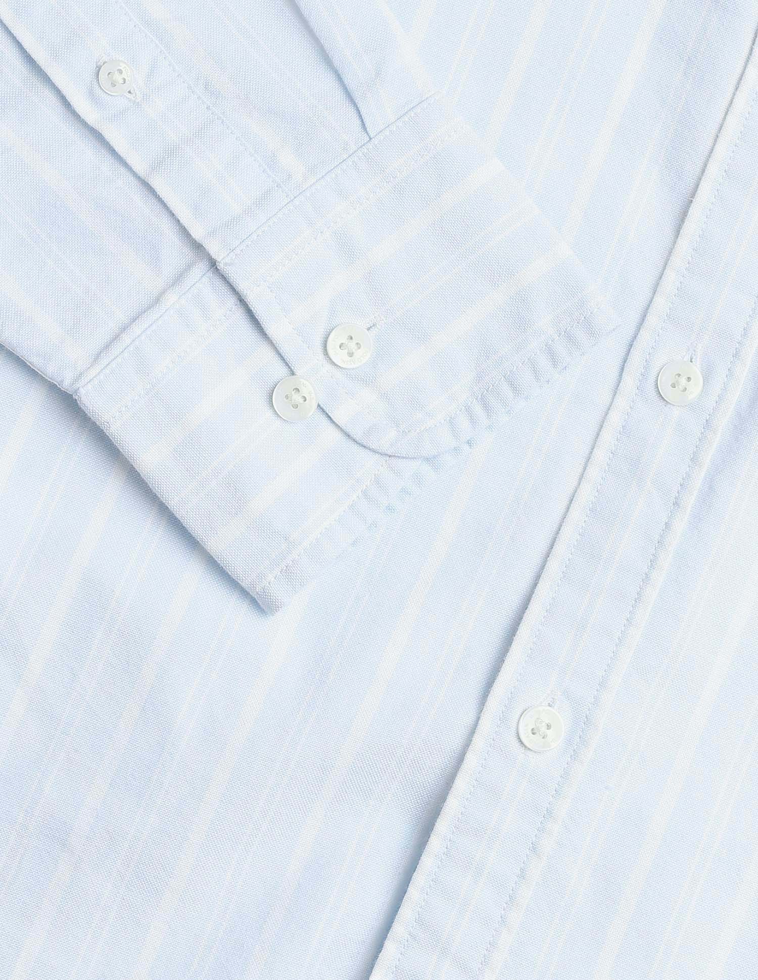 Vertical Striped Oxford Shirt - Image 8