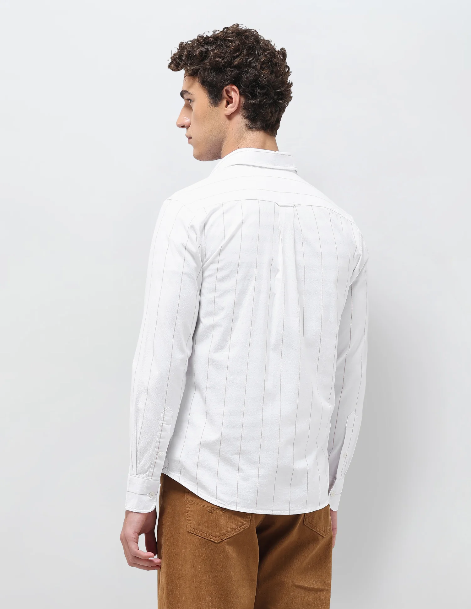 Vertical Striped Oxford Shirt - Image 5