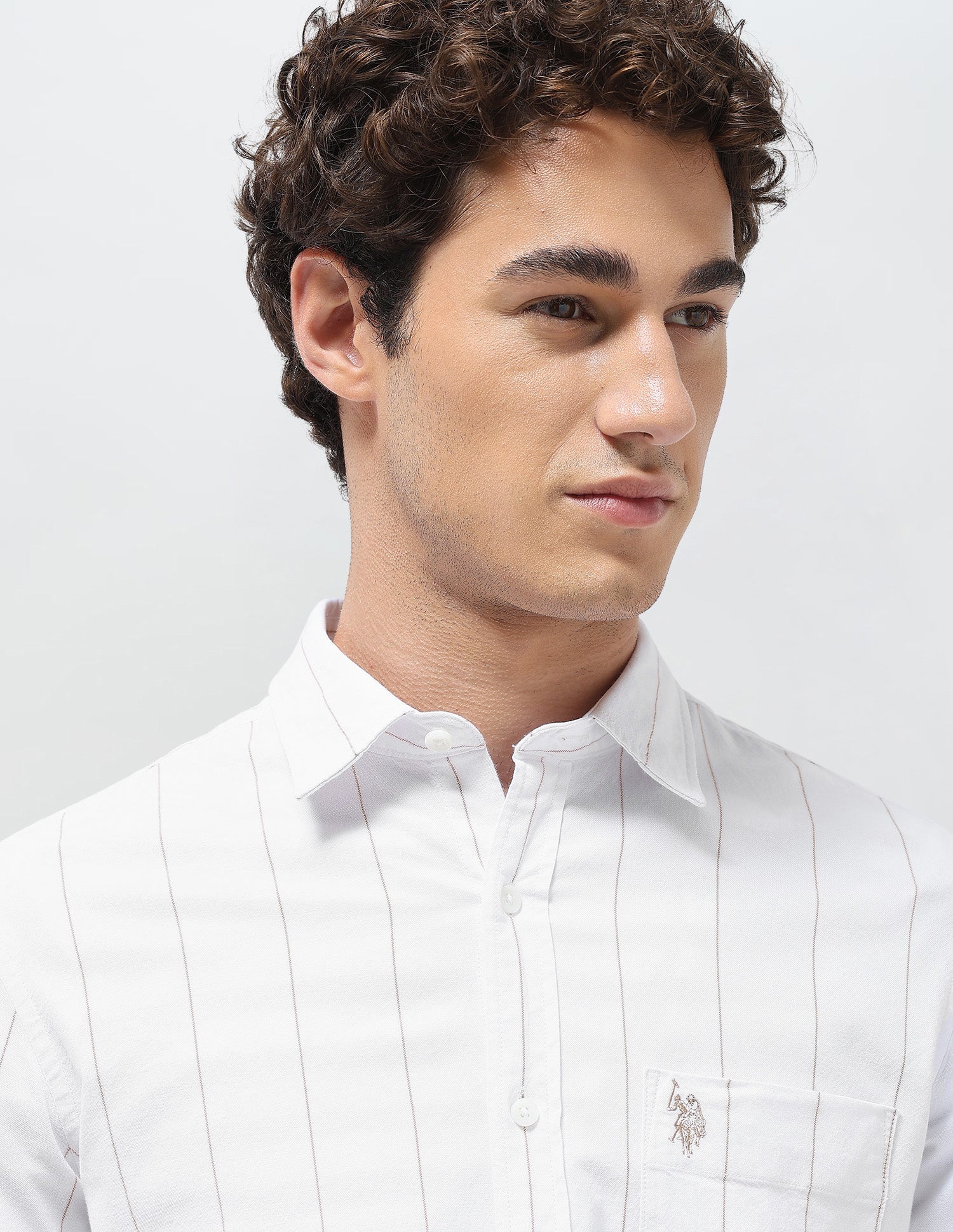 Vertical Striped Oxford Shirt - Image 7