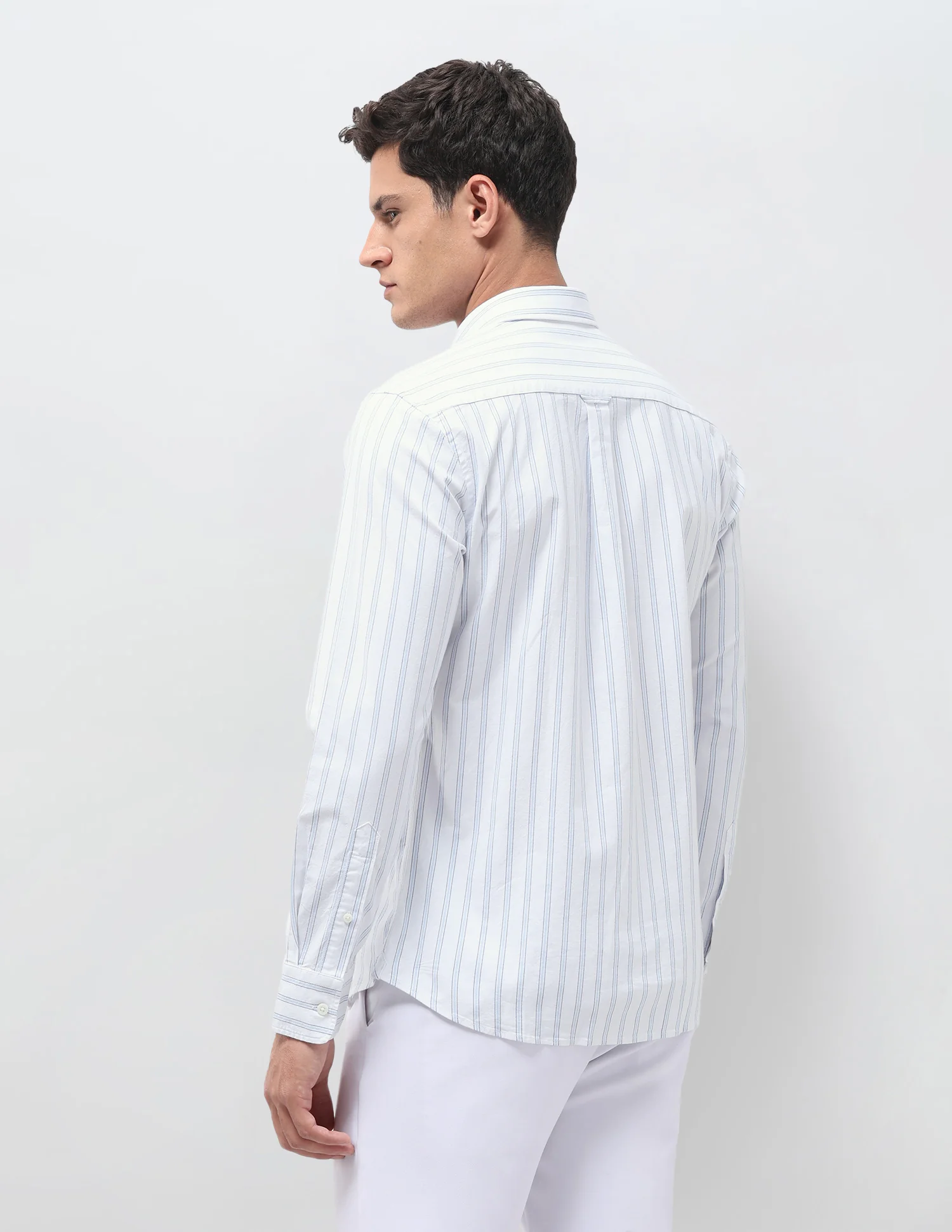 Vertical Striped Oxford Shirt - Image 5