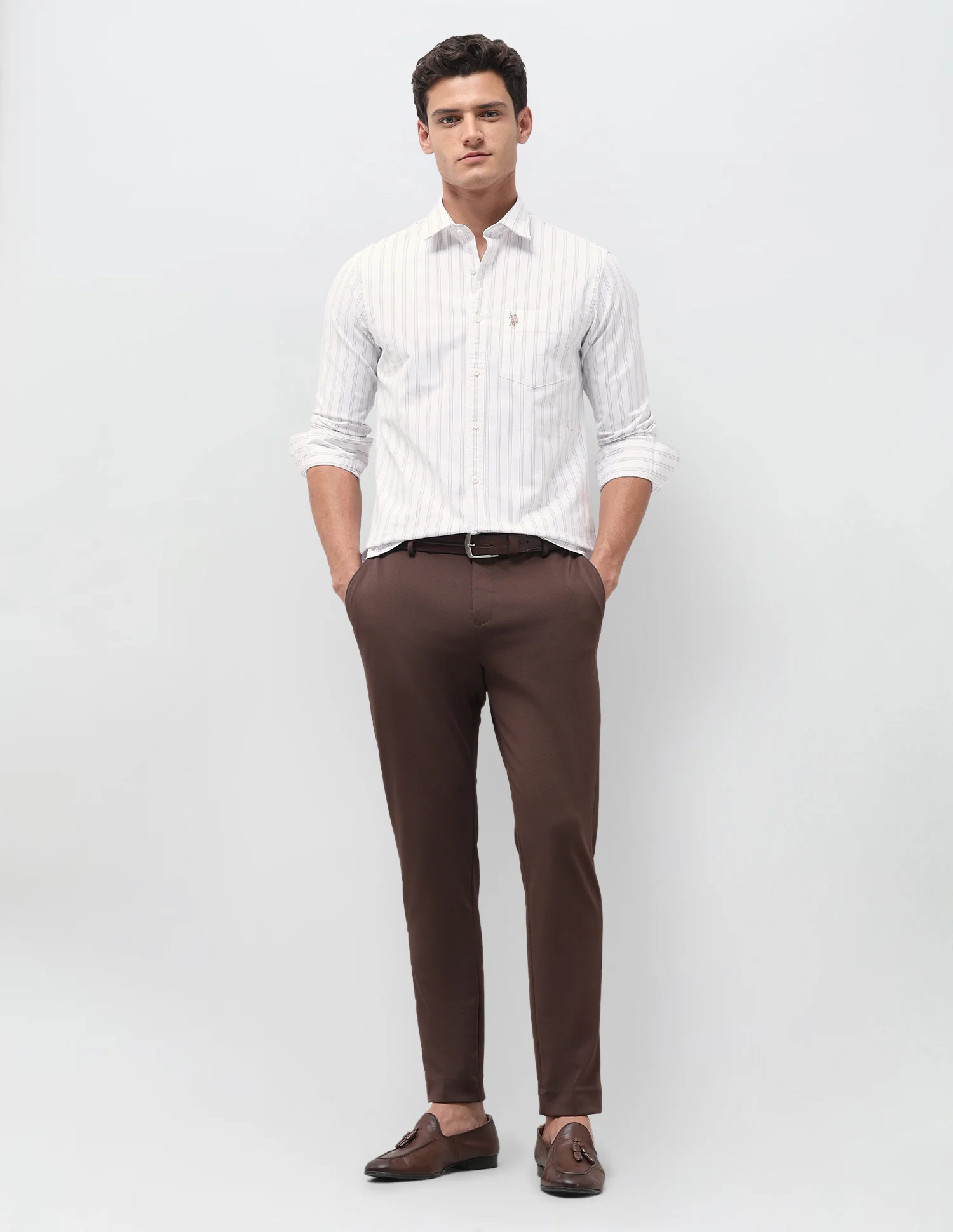 Vertical Striped Oxford Shirt - Image 3
