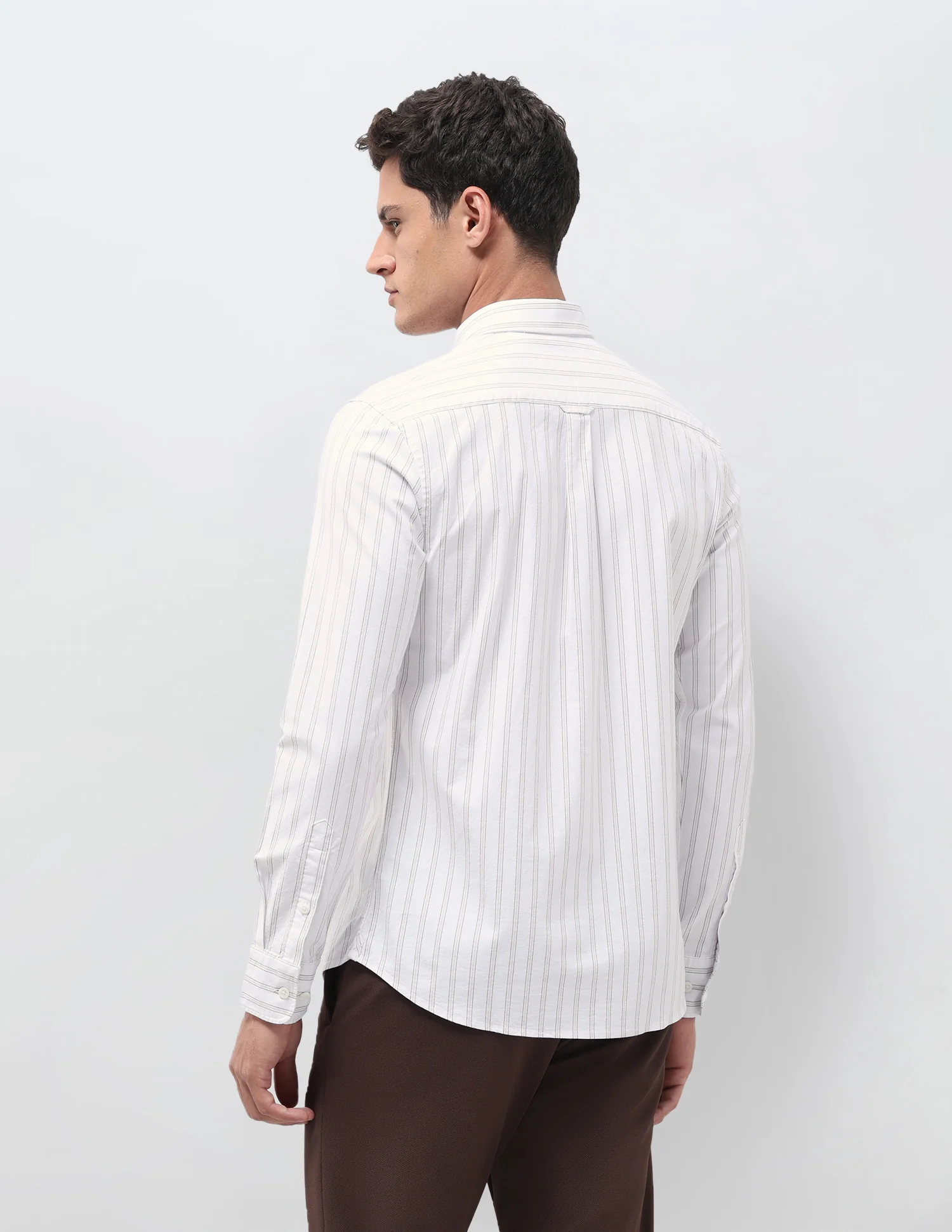 Vertical Striped Oxford Shirt - Image 5