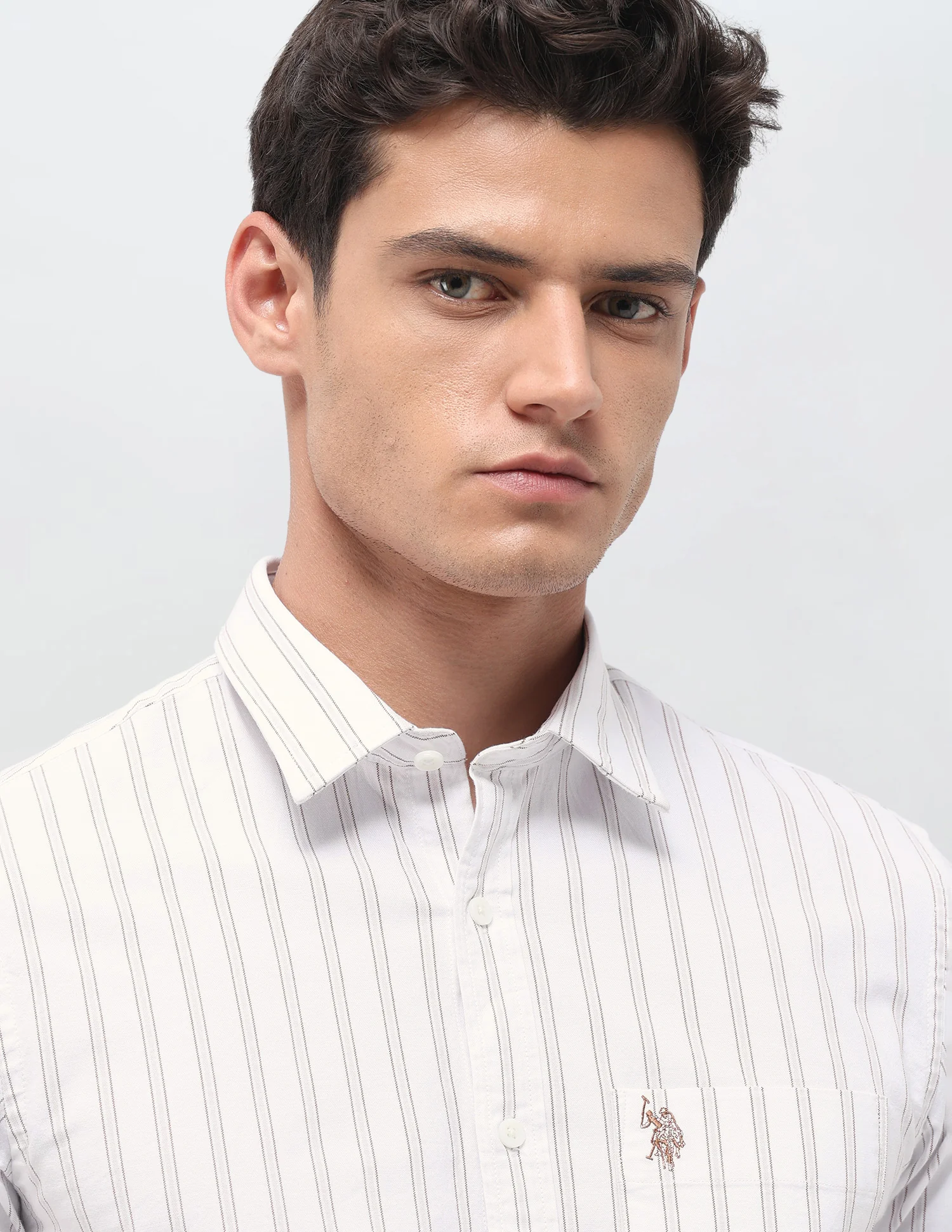 Vertical Striped Oxford Shirt - Image 7