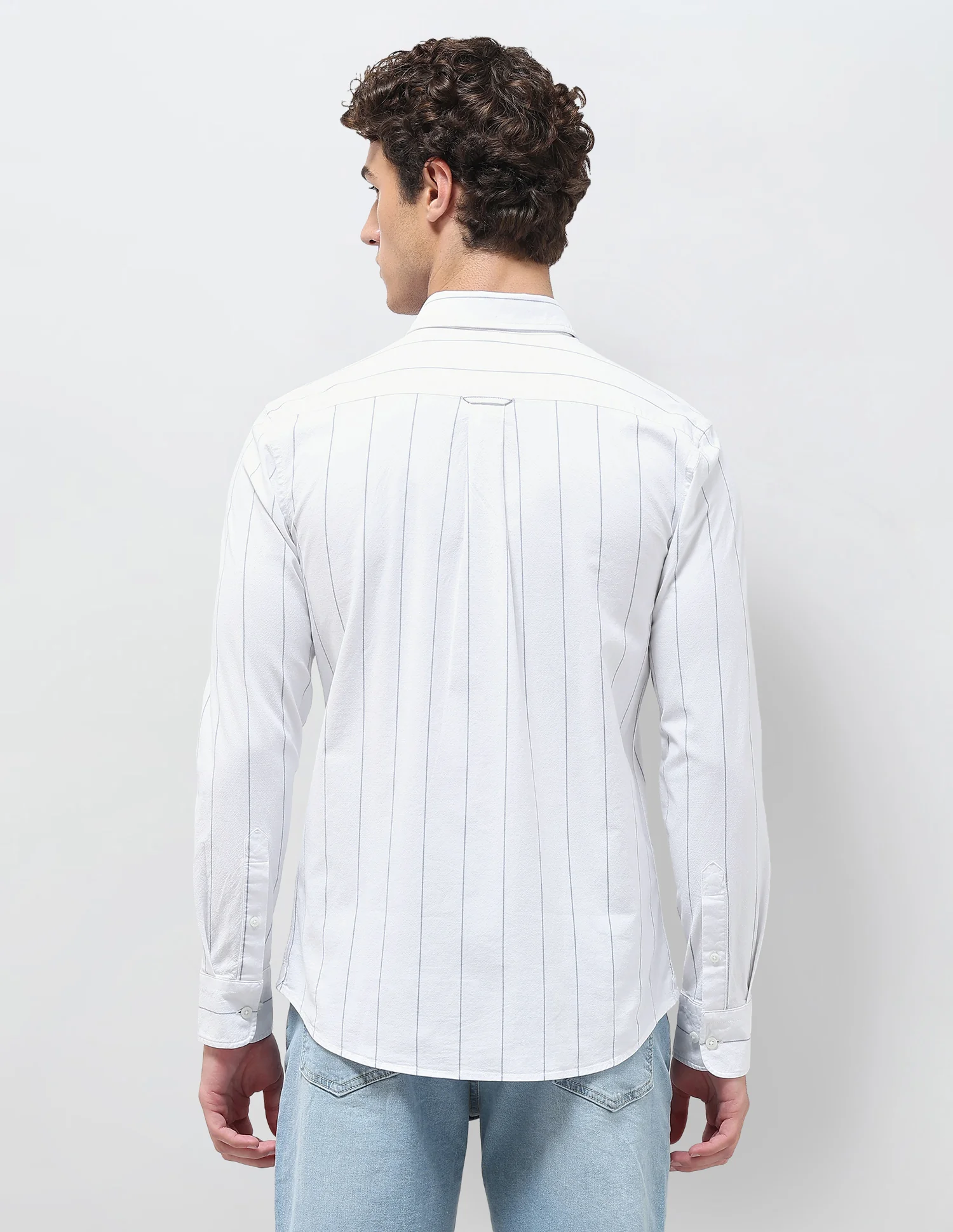 Vertical Striped Oxford Shirt - Image 5