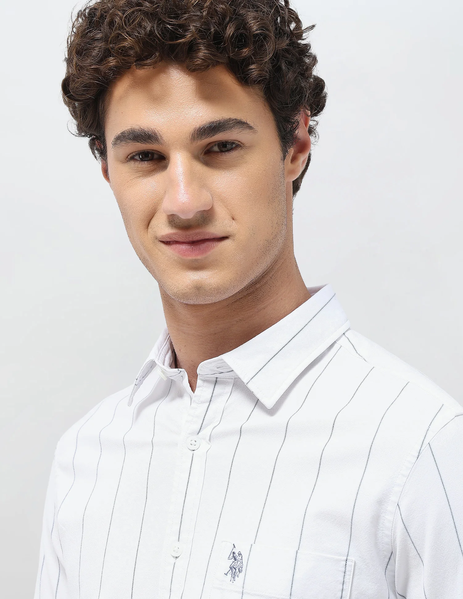 Vertical Striped Oxford Shirt - Image 7