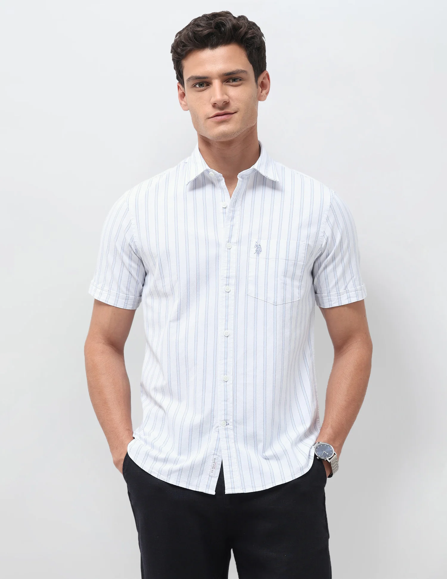Vertical Striped Oxford Shirt