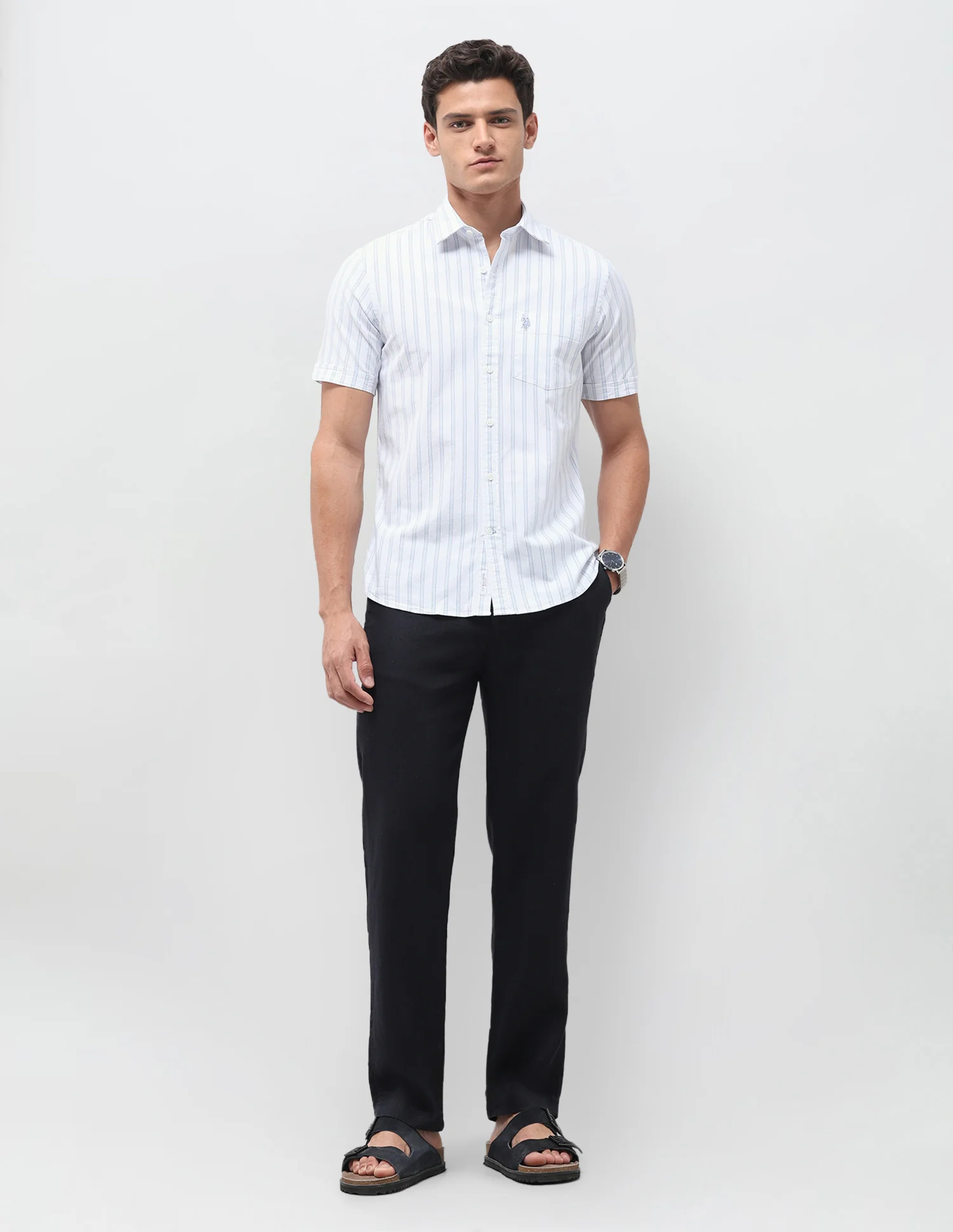 Vertical Striped Oxford Shirt - Image 3