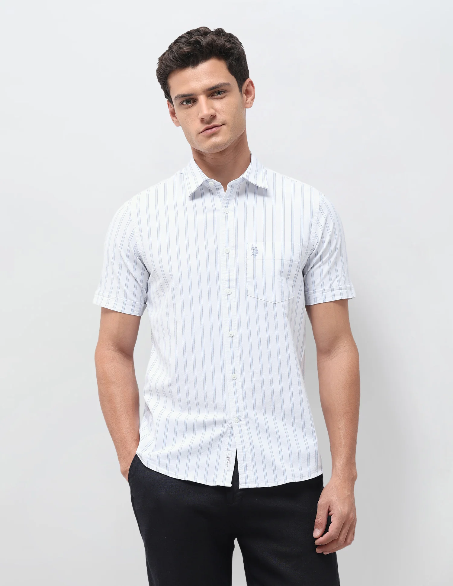 Vertical Striped Oxford Shirt - Image 6