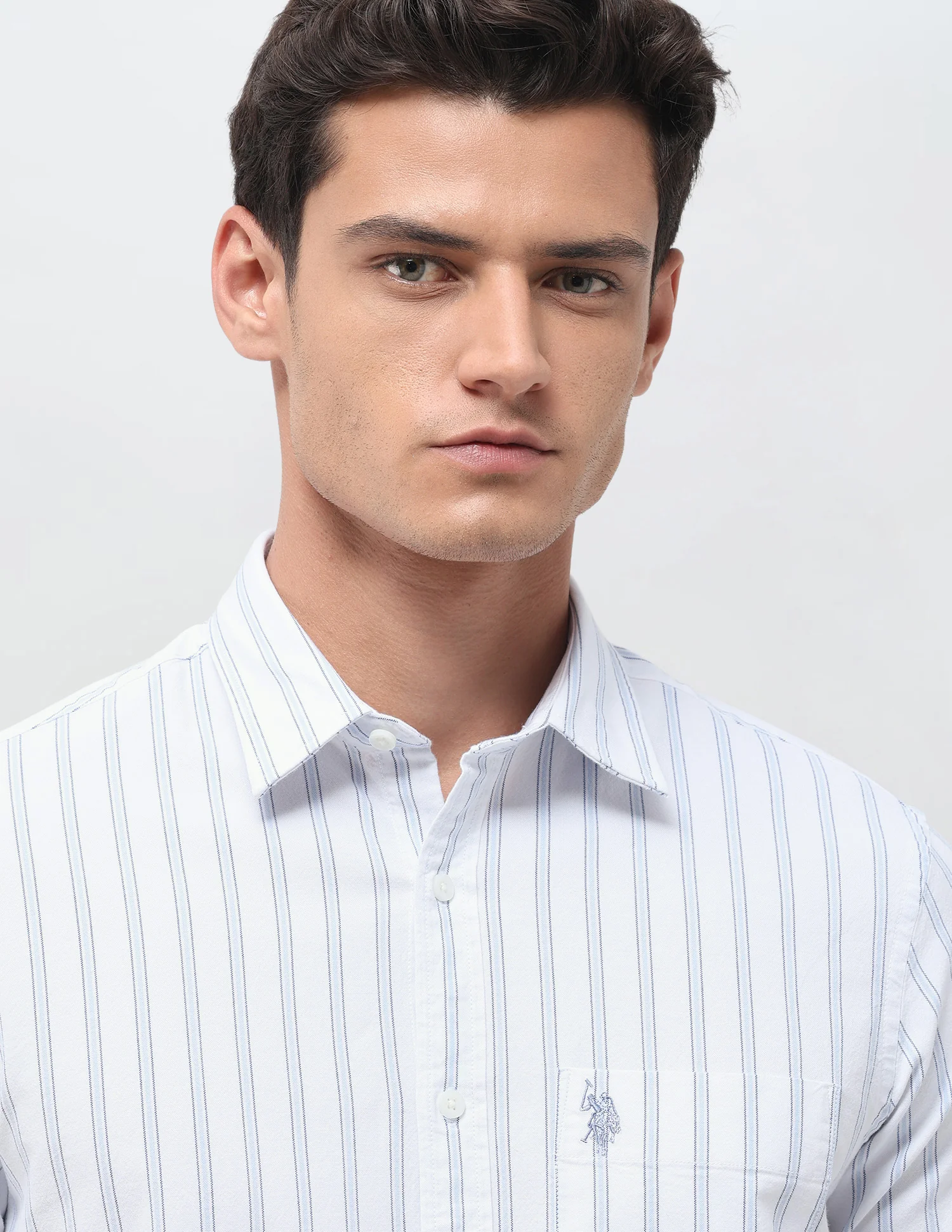 Vertical Striped Oxford Shirt - Image 7
