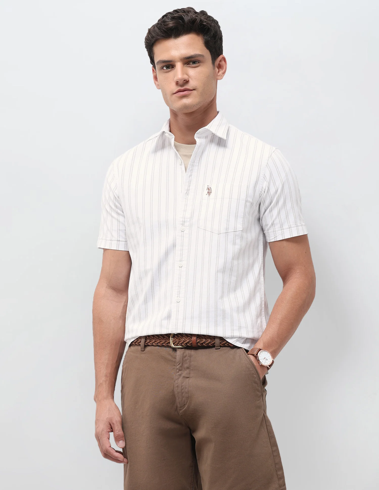 Vertical Striped Oxford Shirt
