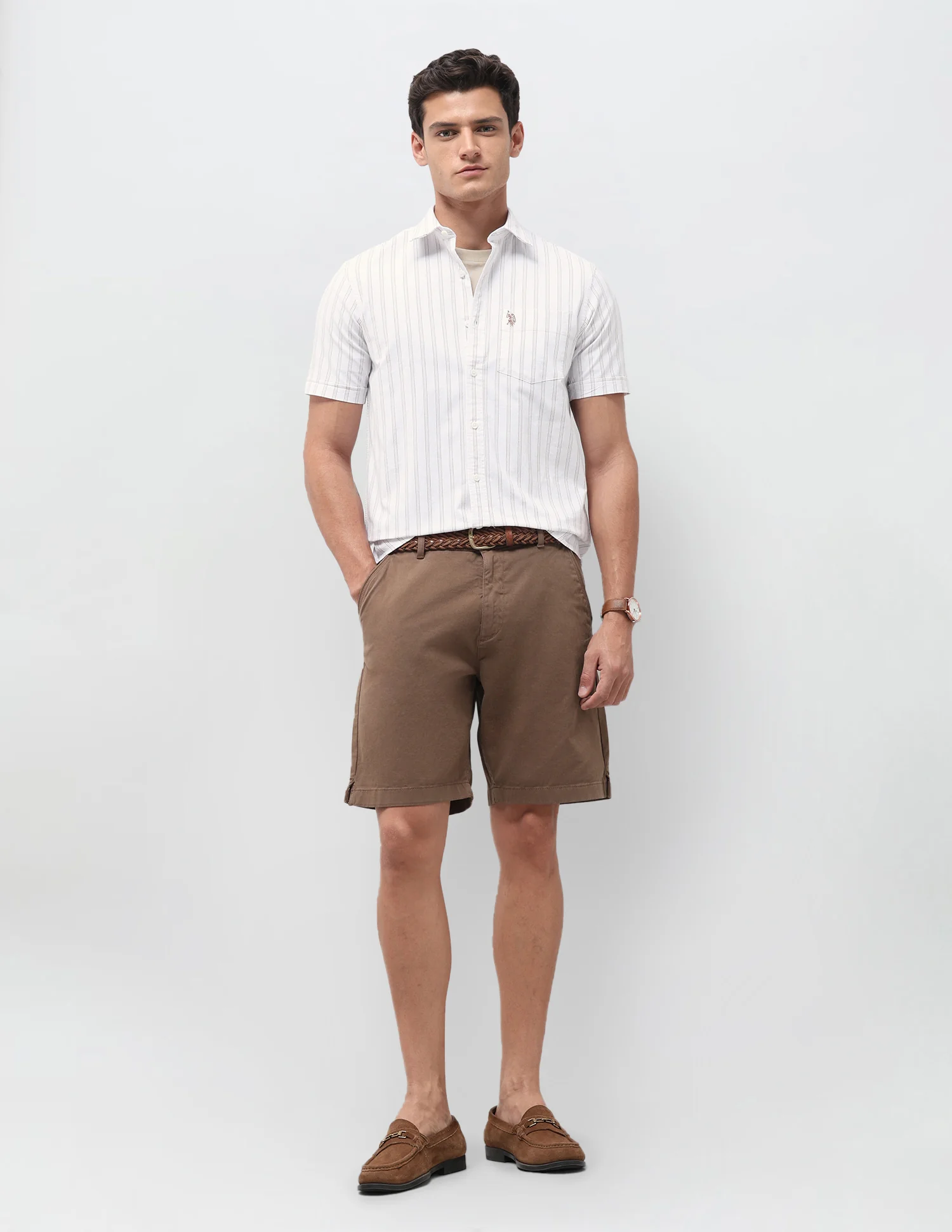 Vertical Striped Oxford Shirt - Image 3