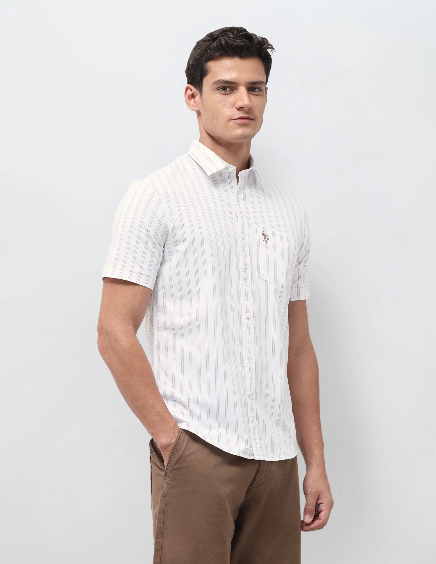 Vertical Striped Oxford Shirt - Image 4