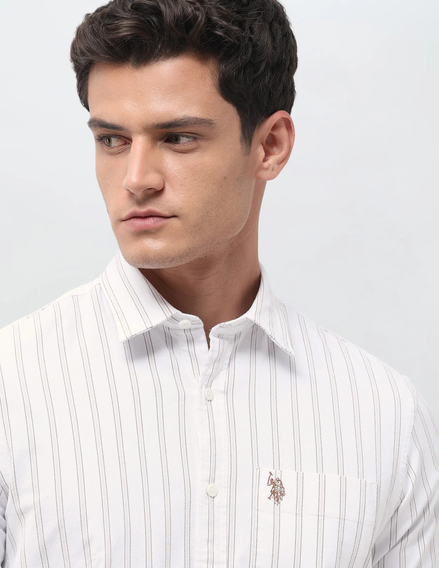 Vertical Striped Oxford Shirt - Image 7