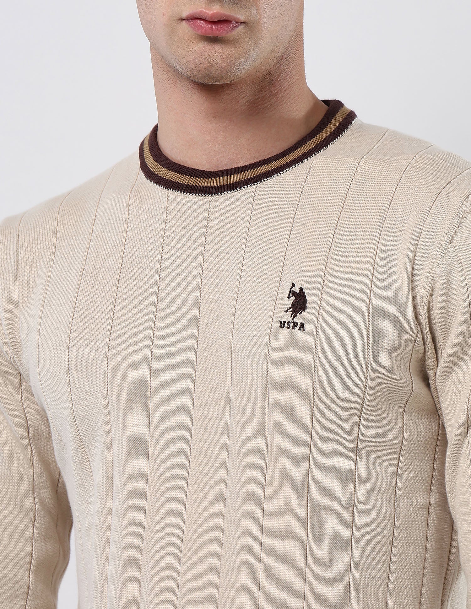 Vertical Striped Patterned Knit Sweater - Image 7