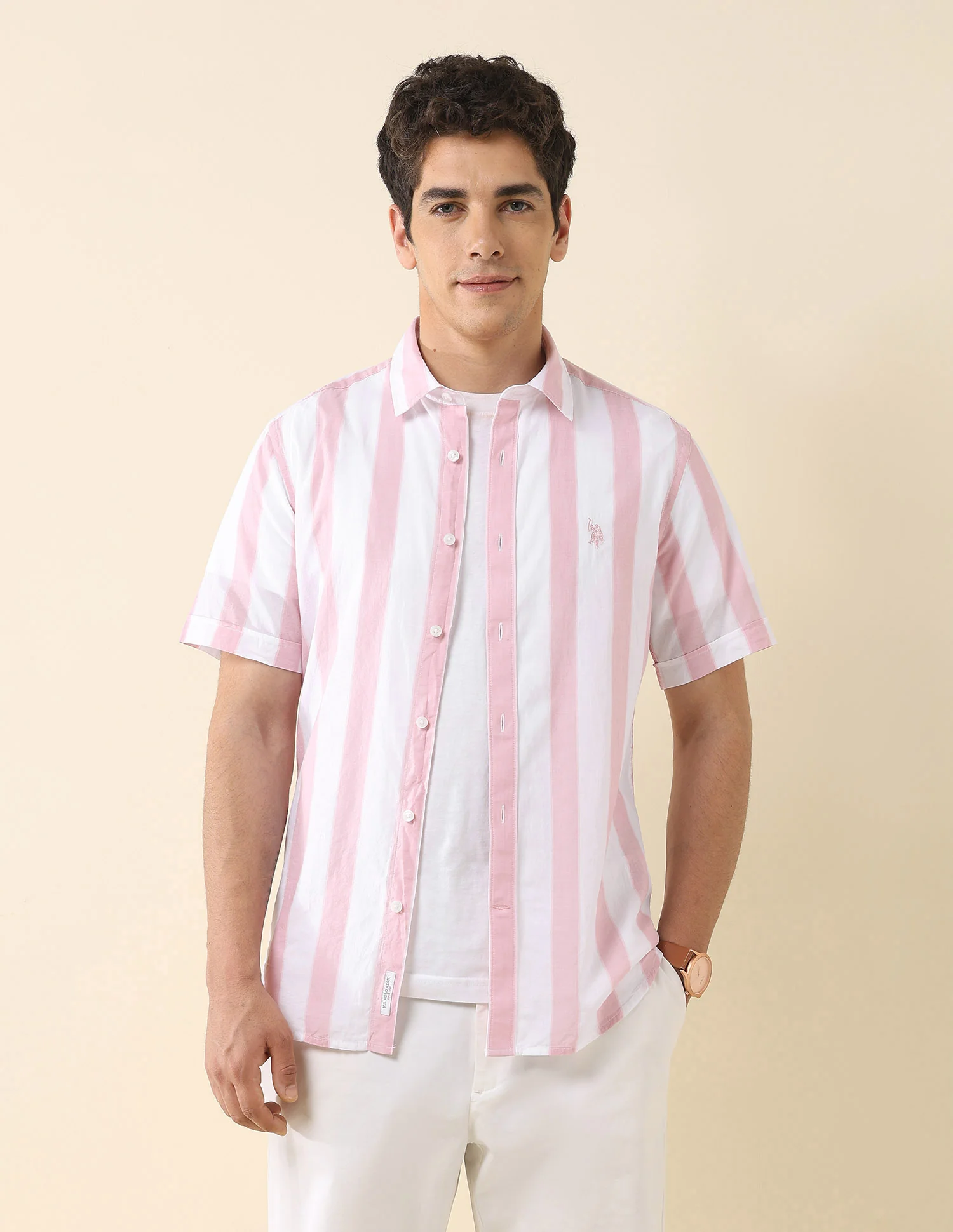 Vertical Striped Poplin Shirt