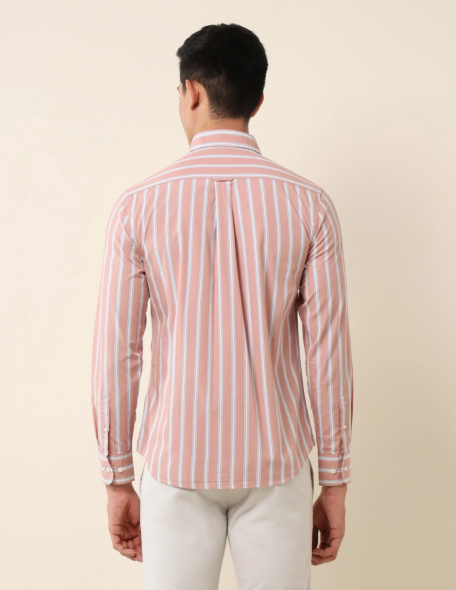 Vertical Striped Pure Cotton Shirt - Image 5