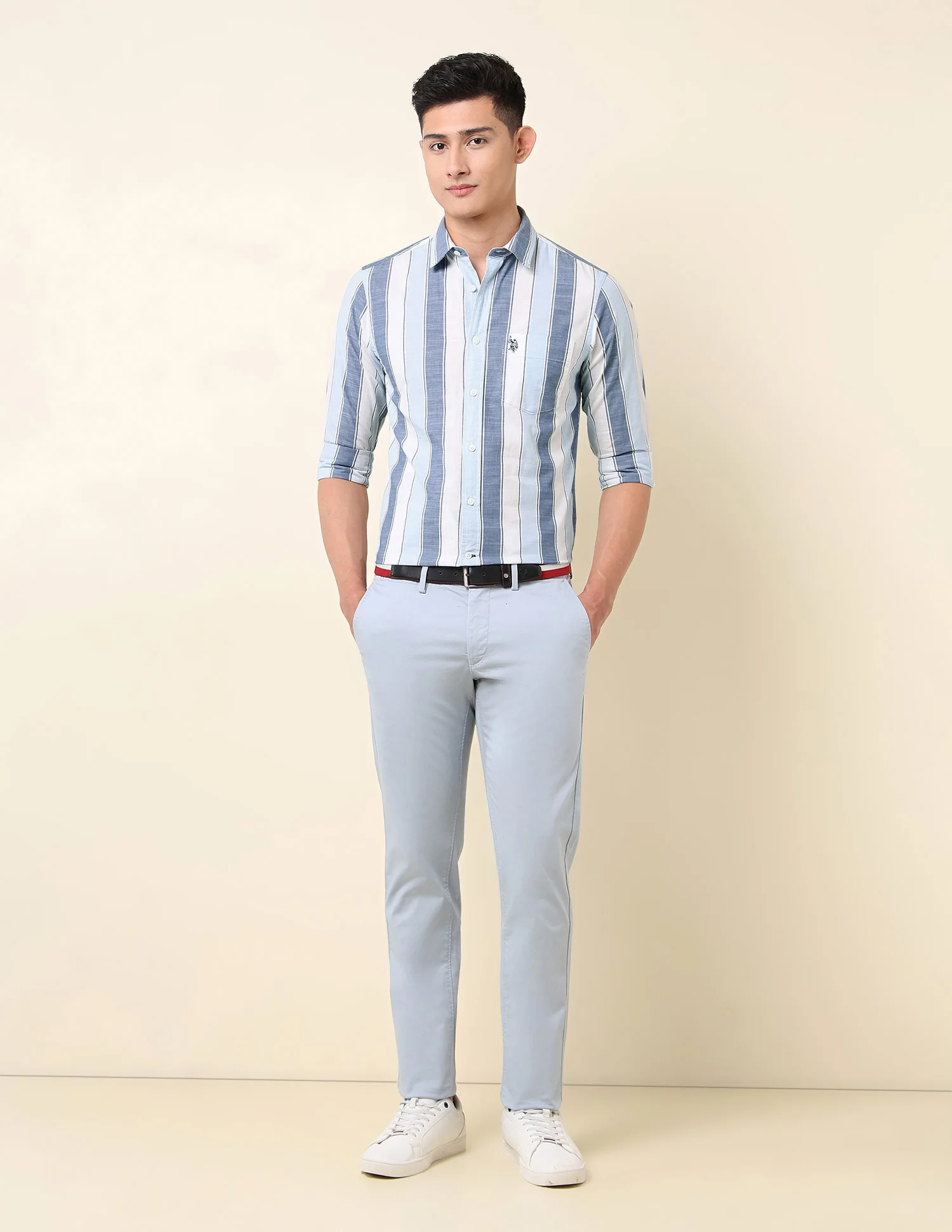 Vertical Striped Pure Cotton Shirt - Image 3