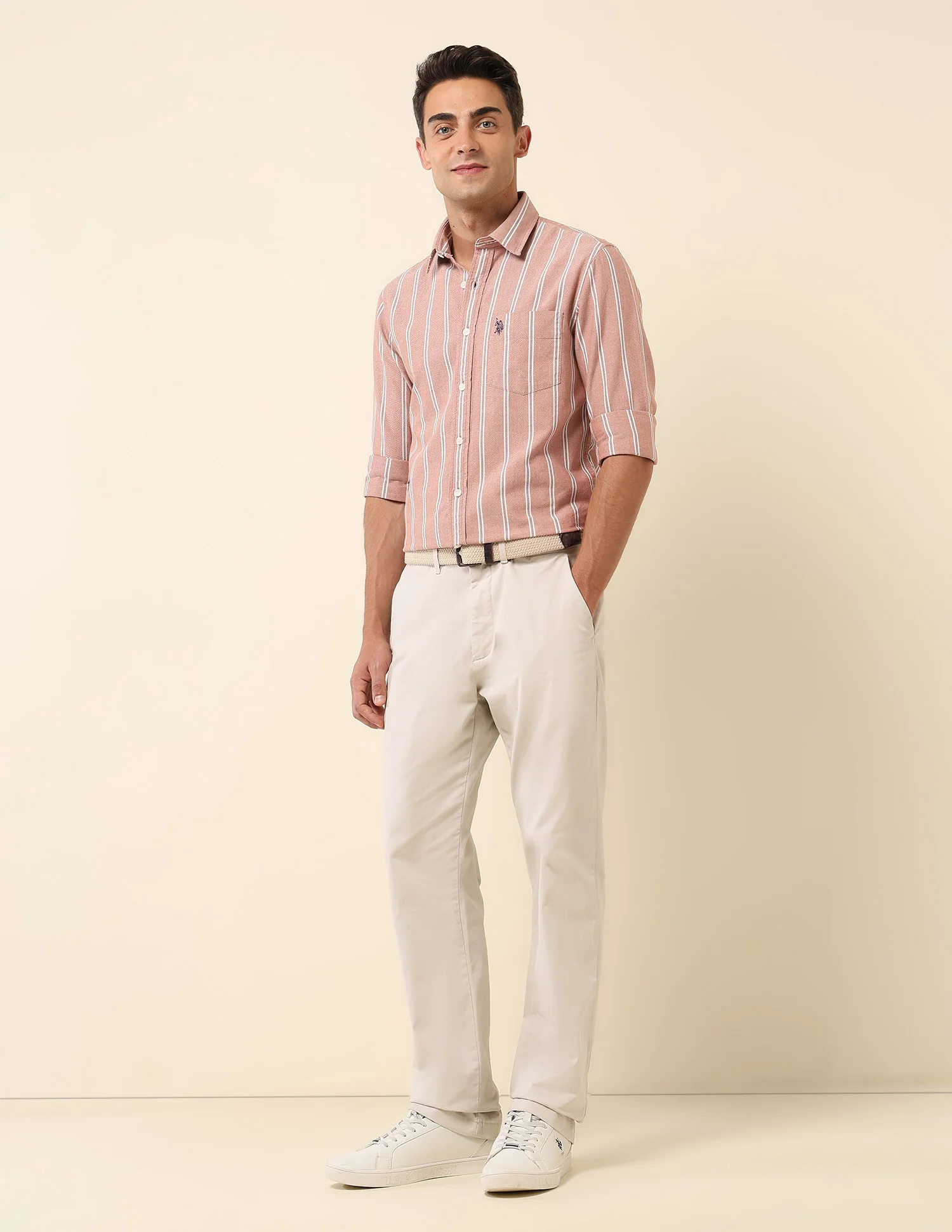 Vertical Striped Pure Cotton Shirt - Image 3