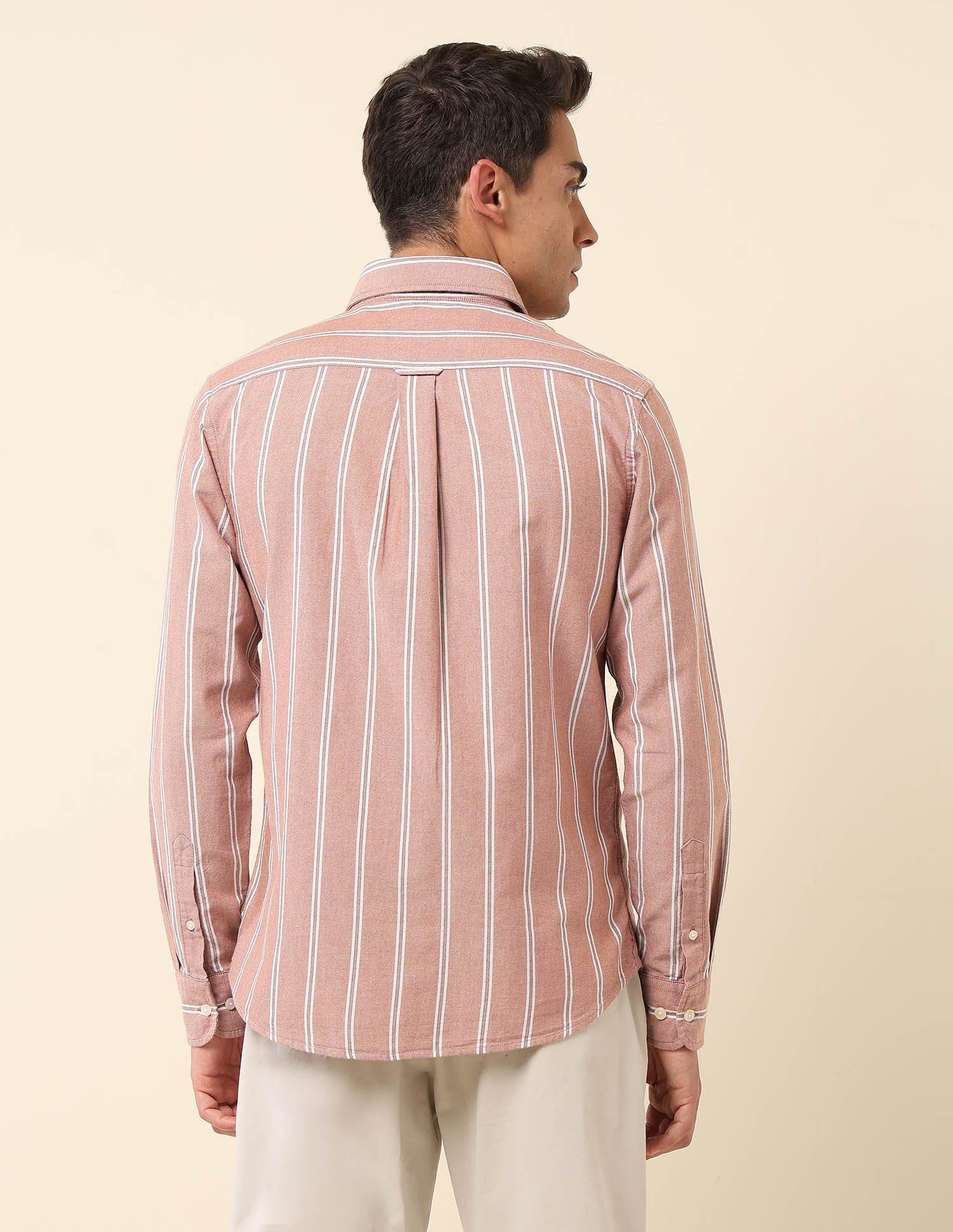 Vertical Striped Pure Cotton Shirt - Image 5